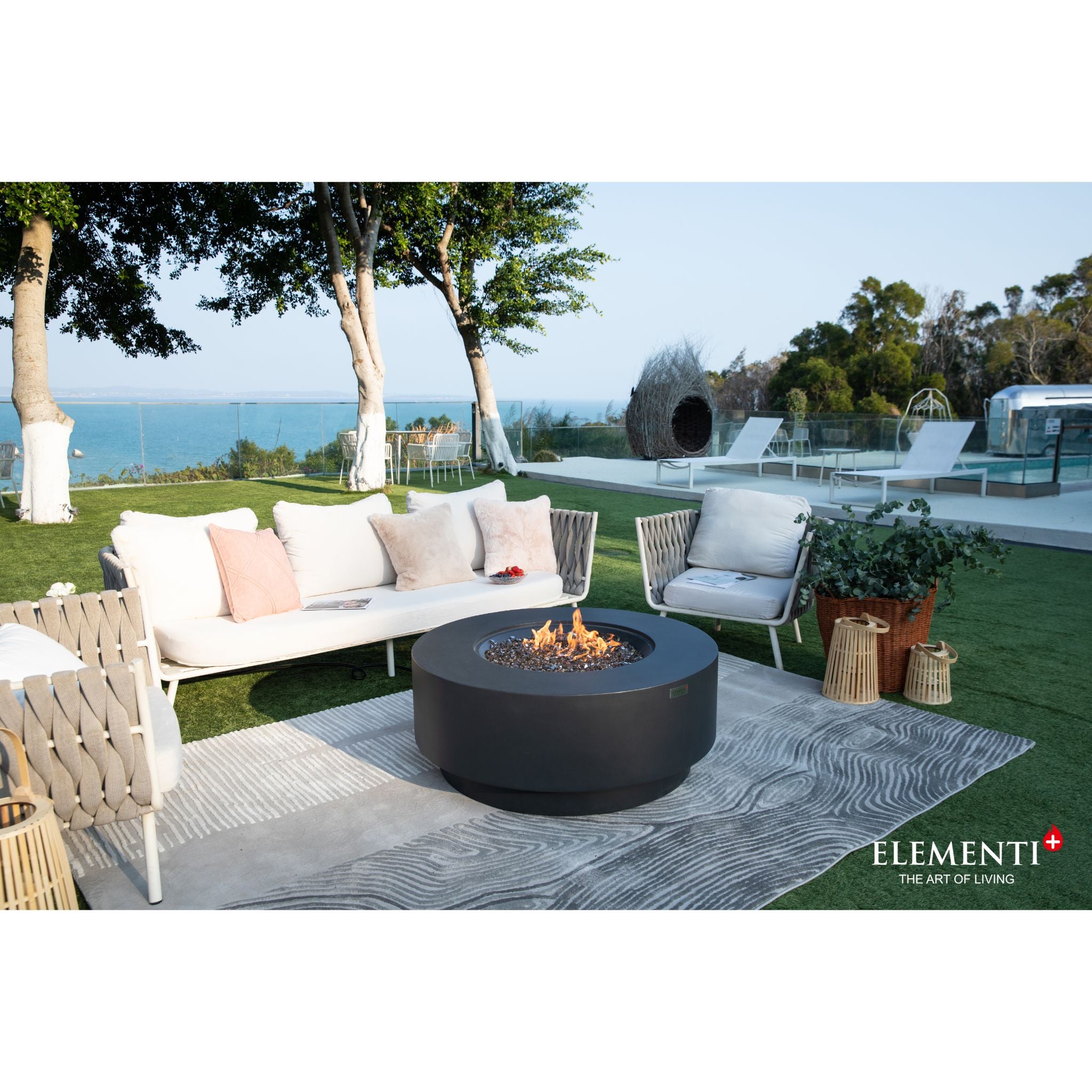 NIMES 41” Fire Table - Dark Gray