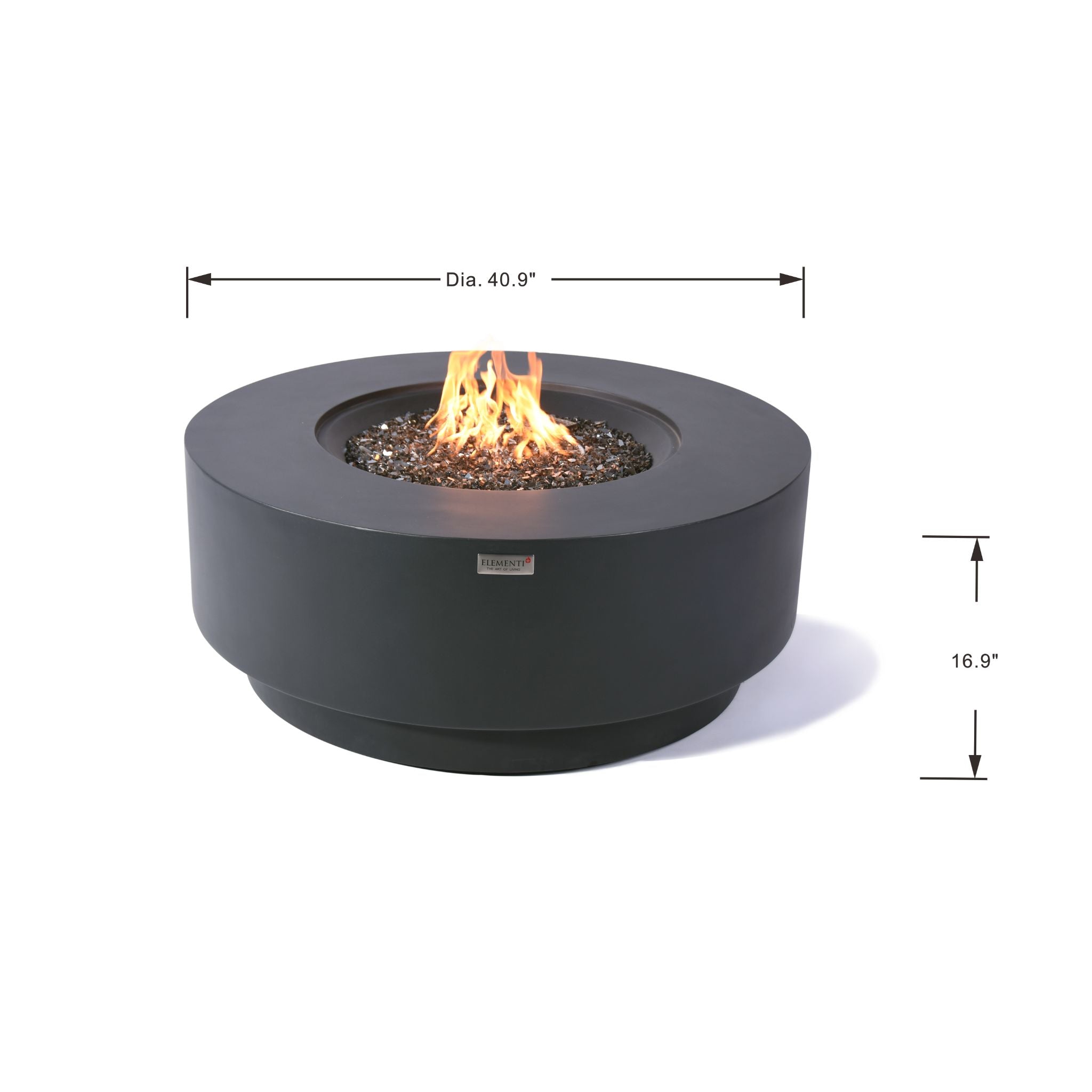 NIMES 41” Fire Table - Dark Gray