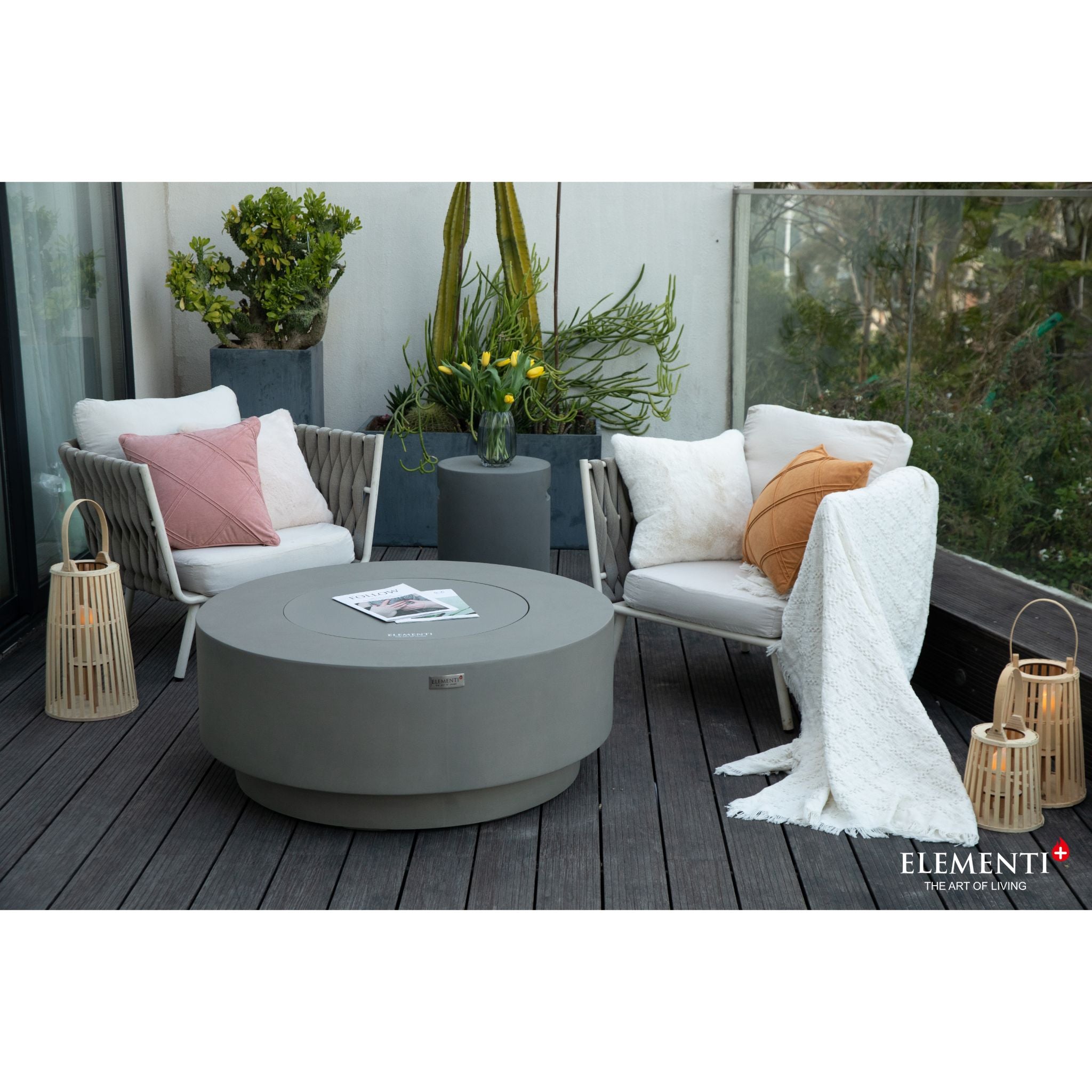 Colosseo 41” Fire Table - Light Gray