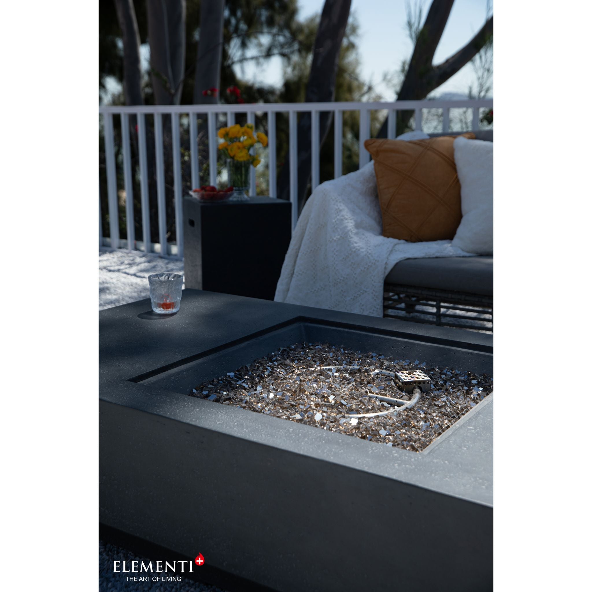 Cannes 60” Fire Table - Dark Gray