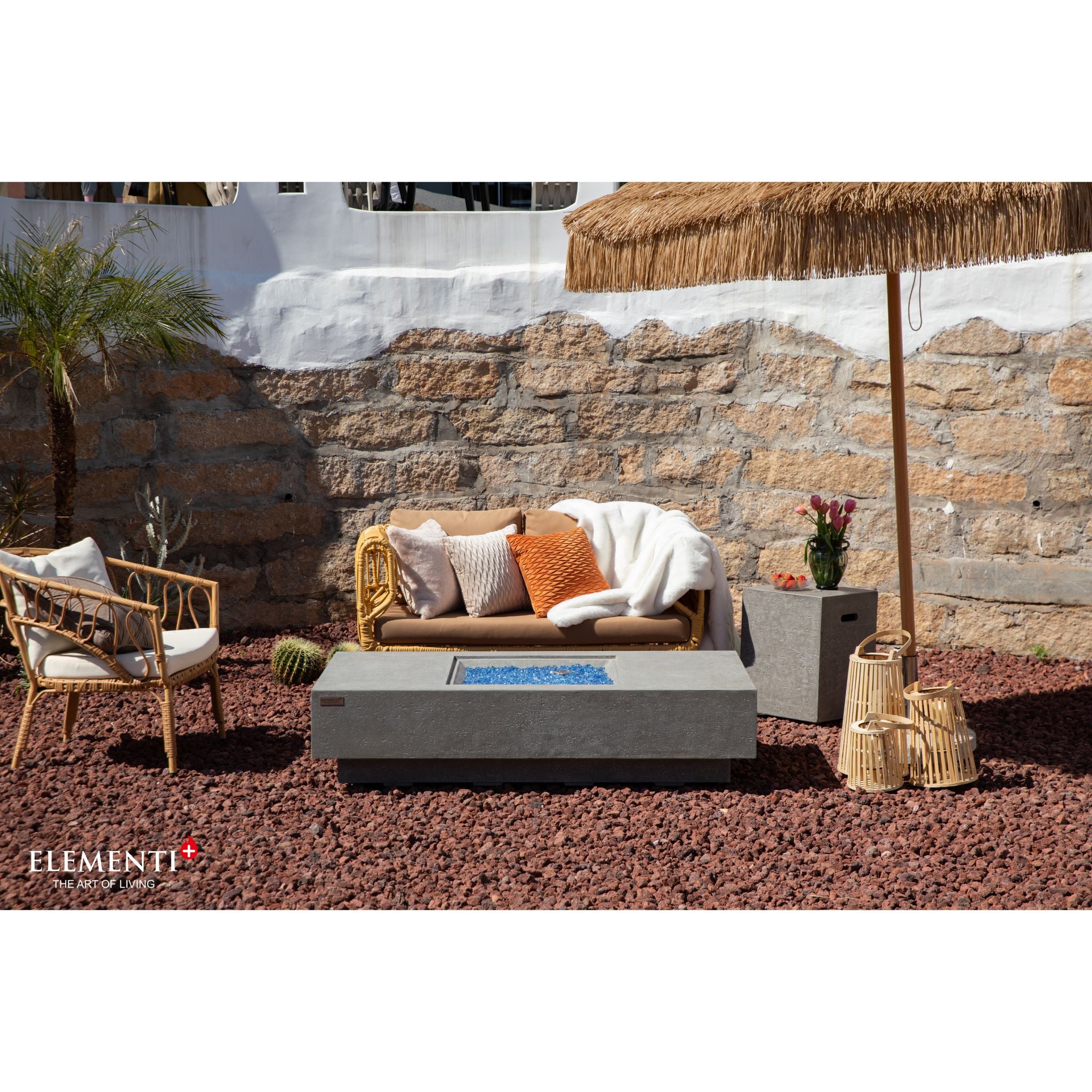 Montecarlo 60” Fire Table - Light Gray