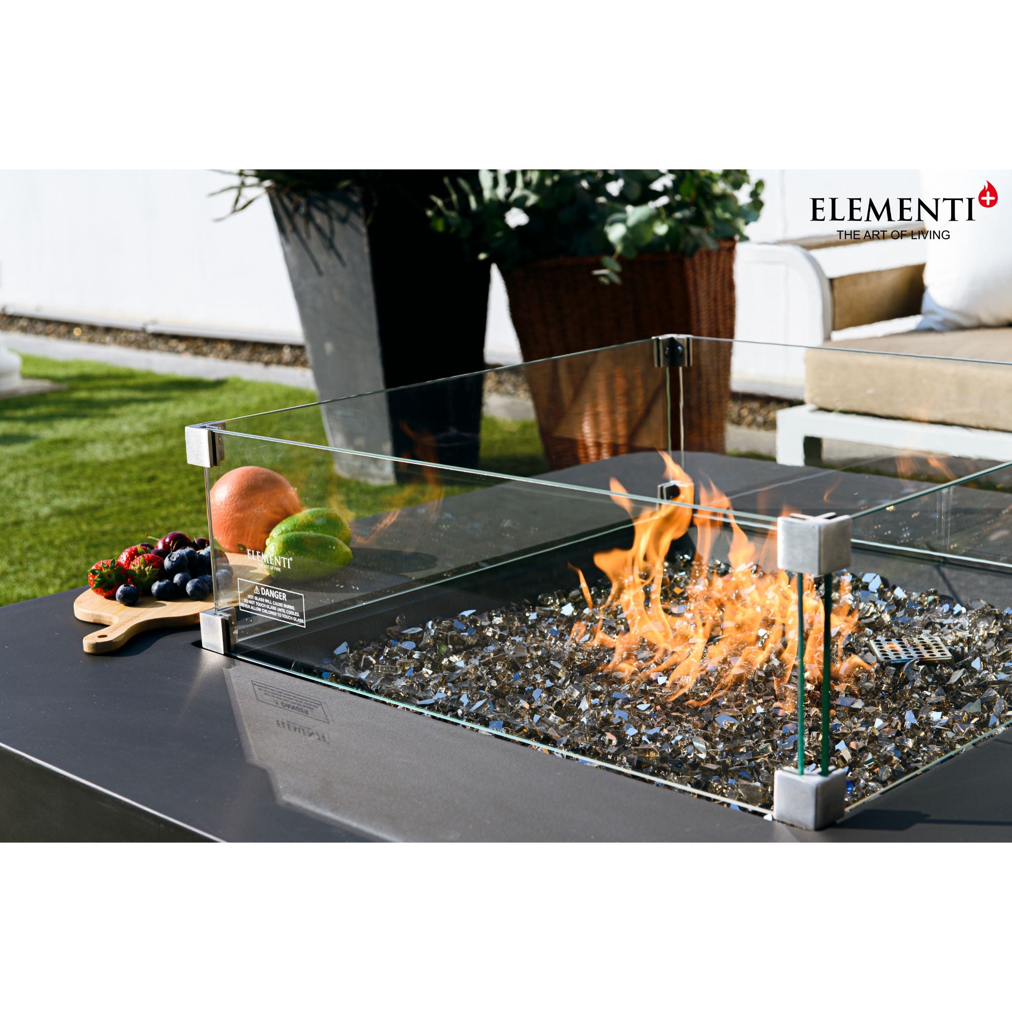Bergamo 42” Fire Table - Dark Gray