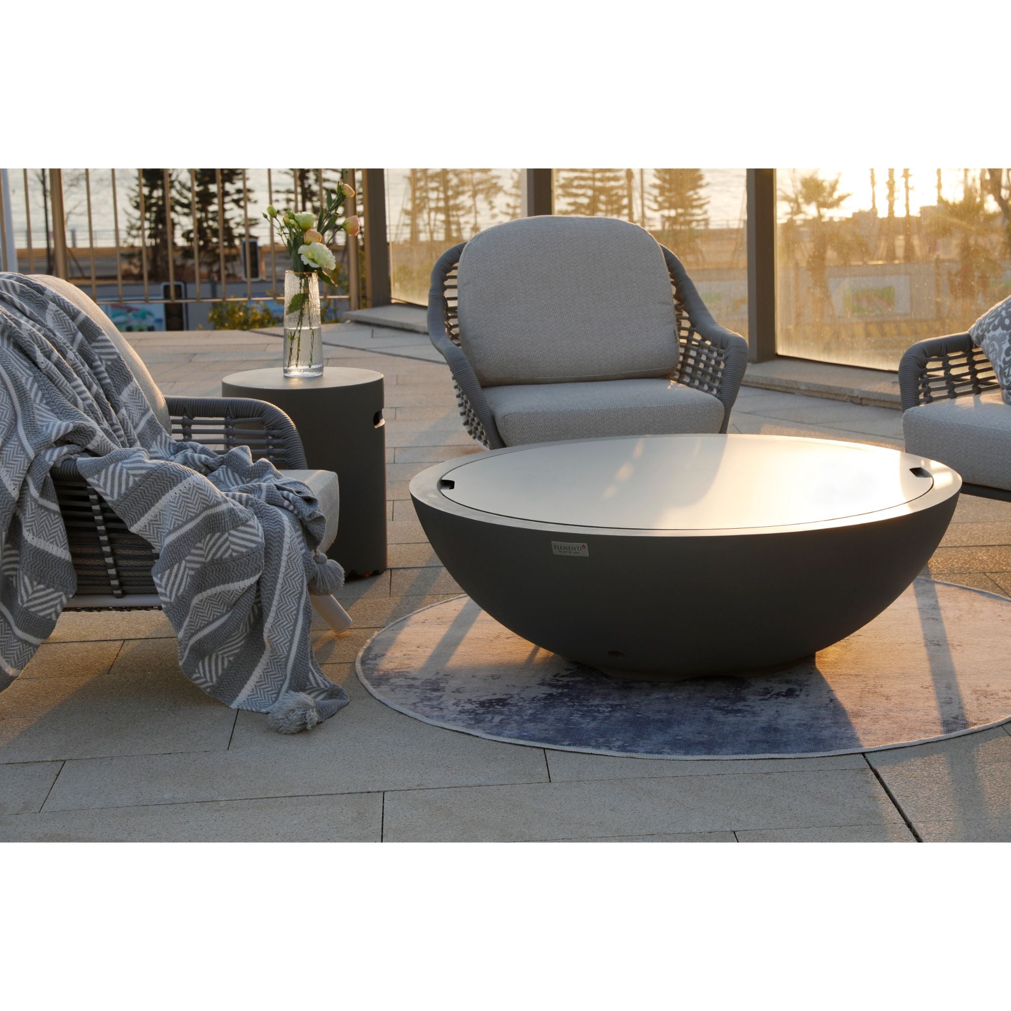 Rose Bowl 48” Fire Pit – Light Gray