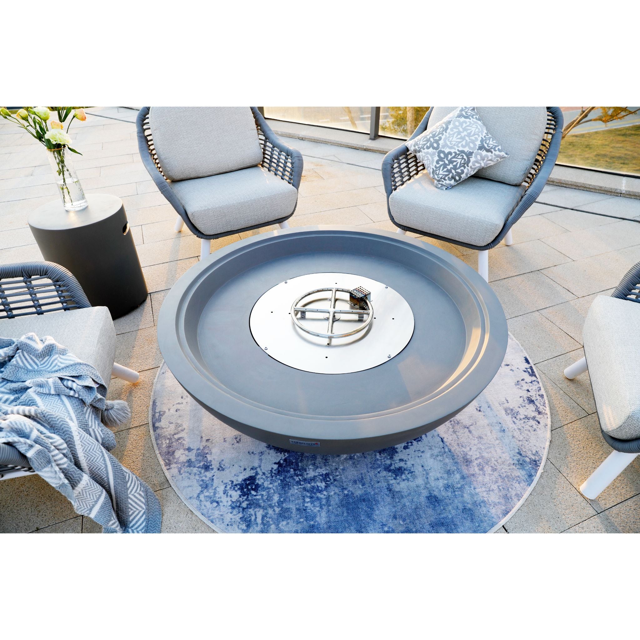 Rose Bowl 48” Fire Pit – Light Gray