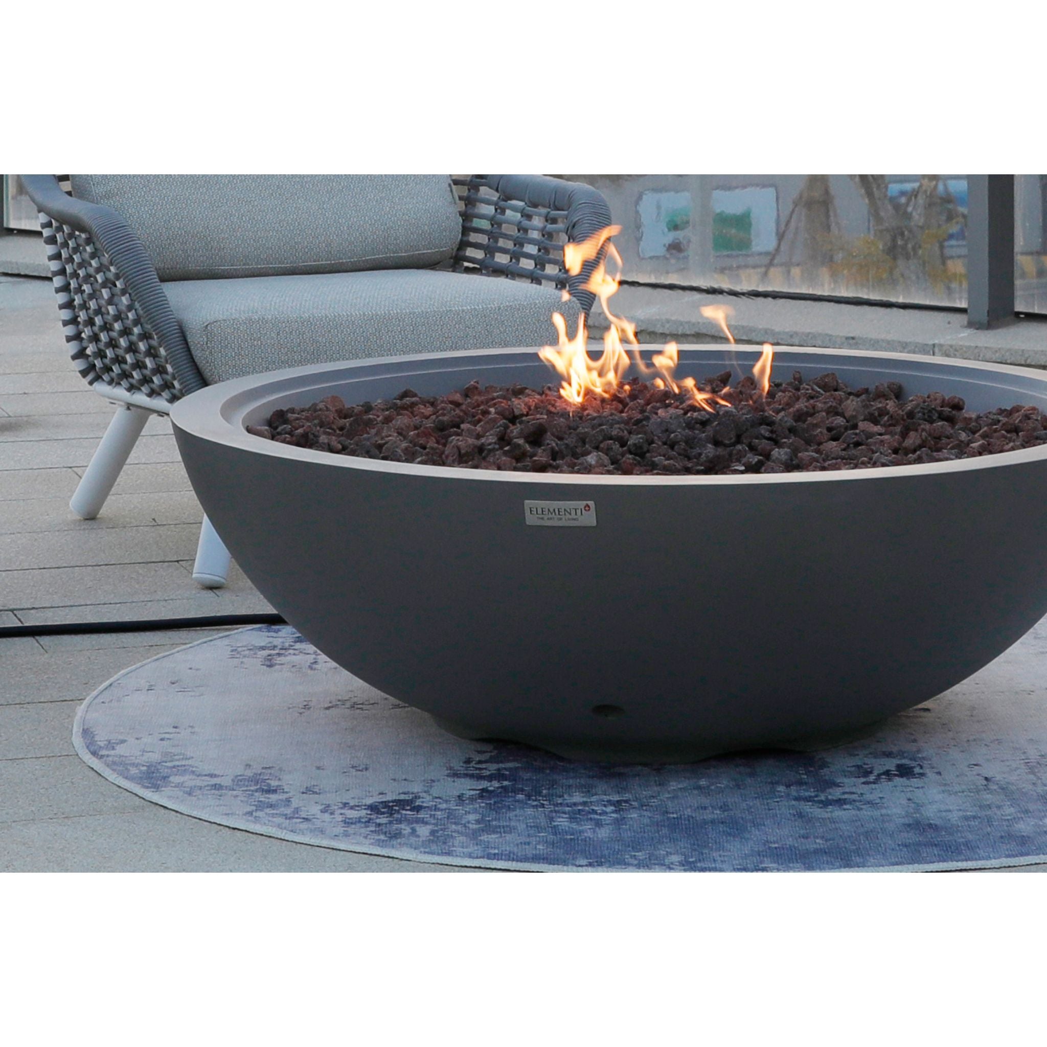 Rose Bowl 48” Fire Pit – Light Gray