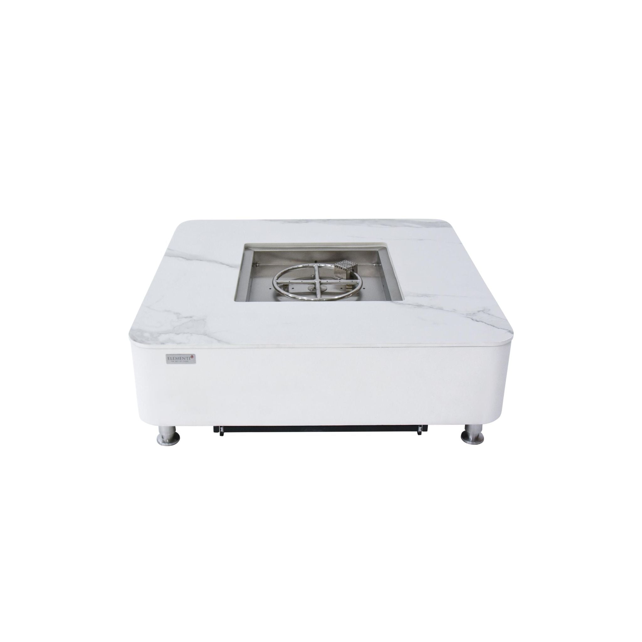 Annecy 42” Porcelain Top Fire Table - Bianco White
