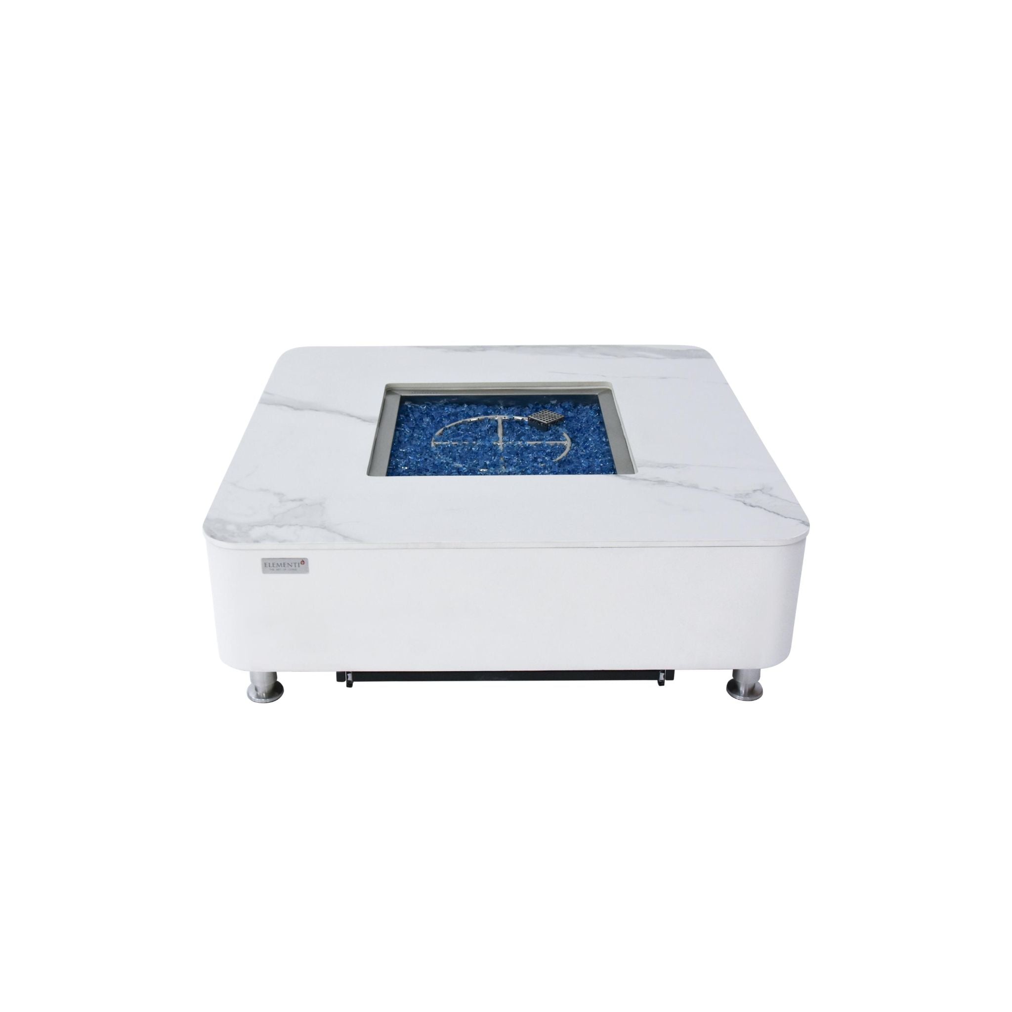 Annecy 42” Porcelain Top Fire Table - Bianco White