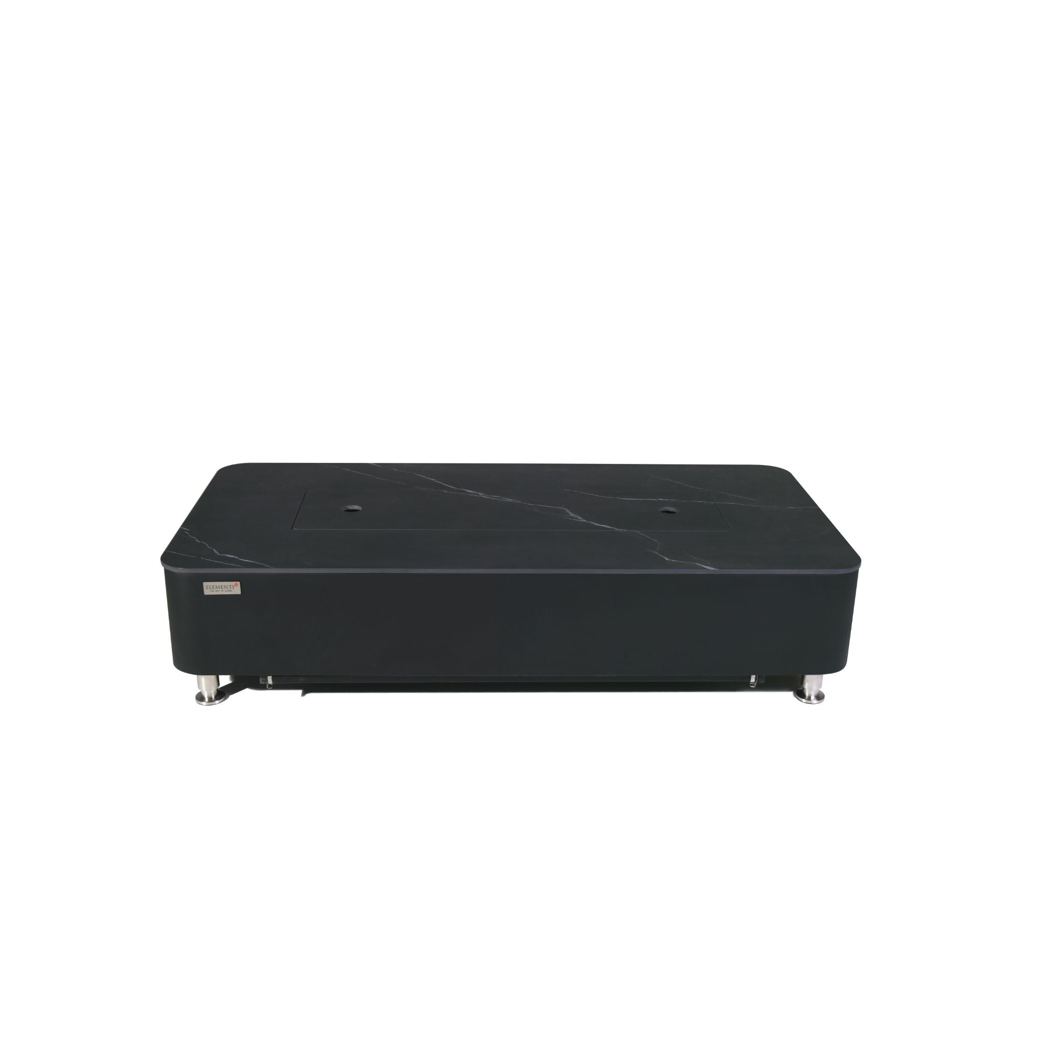 Valencia 62” Marble Porcelain Top Fire Table - Bulgaria Black
