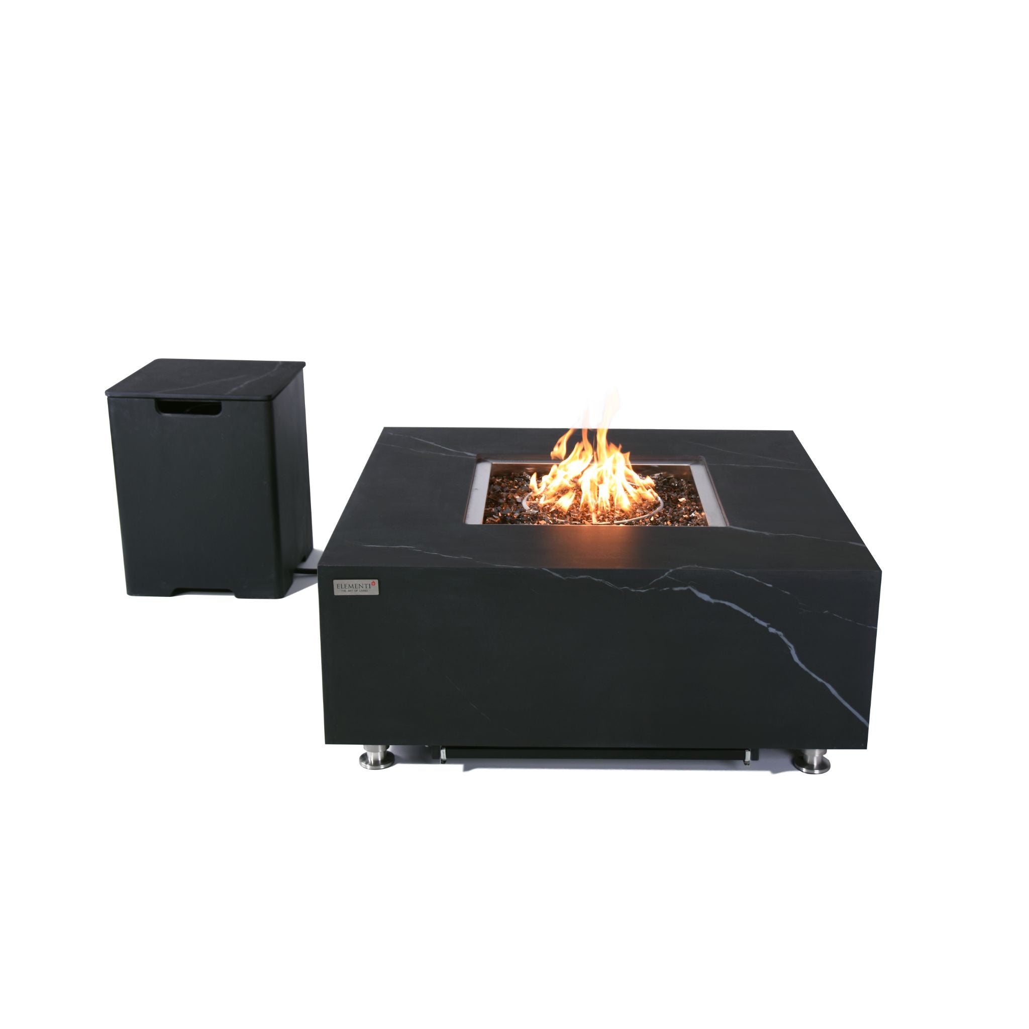 Sofia 40” Marble Porcelain Fire Table - Bulgaria Black