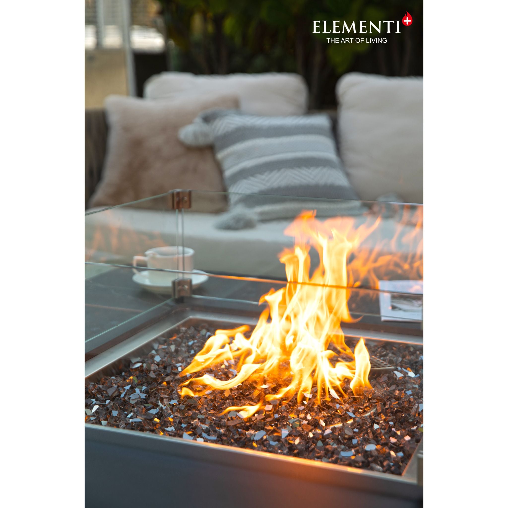 Sofia 40” Marble Porcelain Fire Table - Bulgaria Black