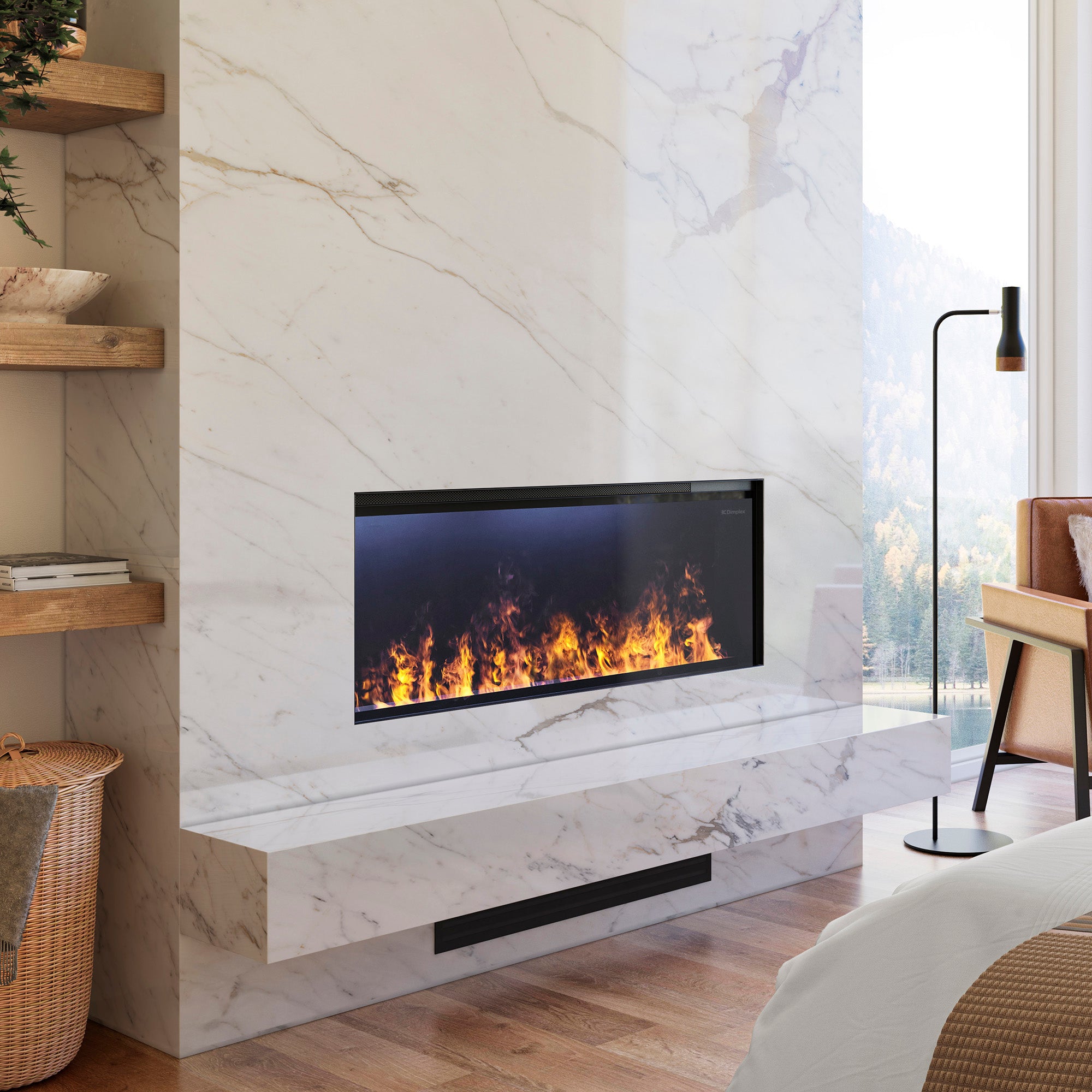 Dimplex - Optimyst Linear 46" Electric Fireplace With Acrylic Ice and Driftwood Media