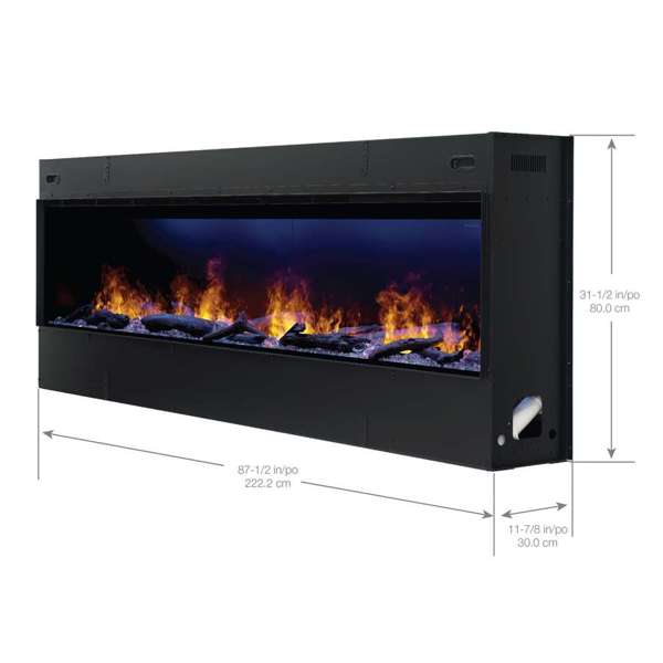 Dimplex - Optimyst Linear 86" Electric Fireplace With Acrylic Ice and Driftwood Media
