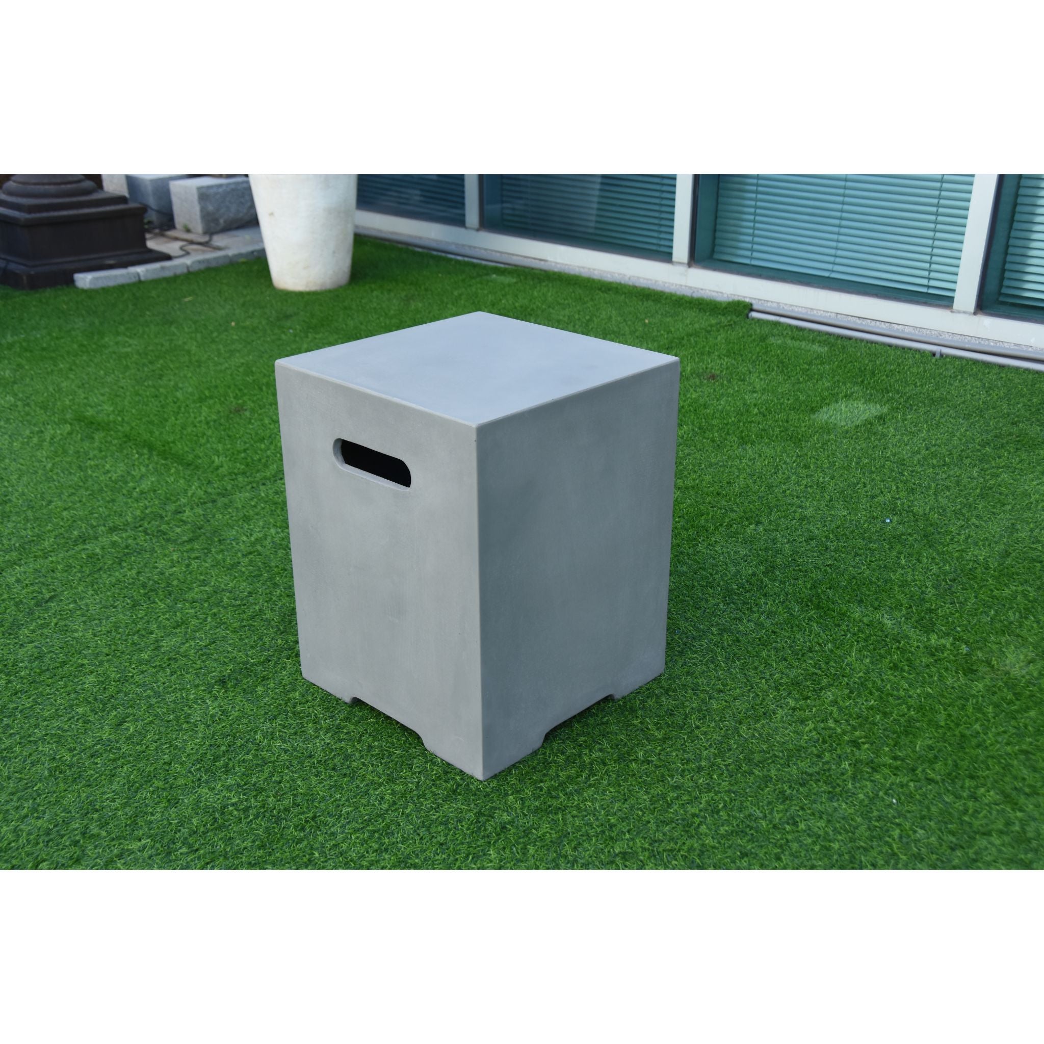 Square Tank Cover -20.0''H - Light Gray