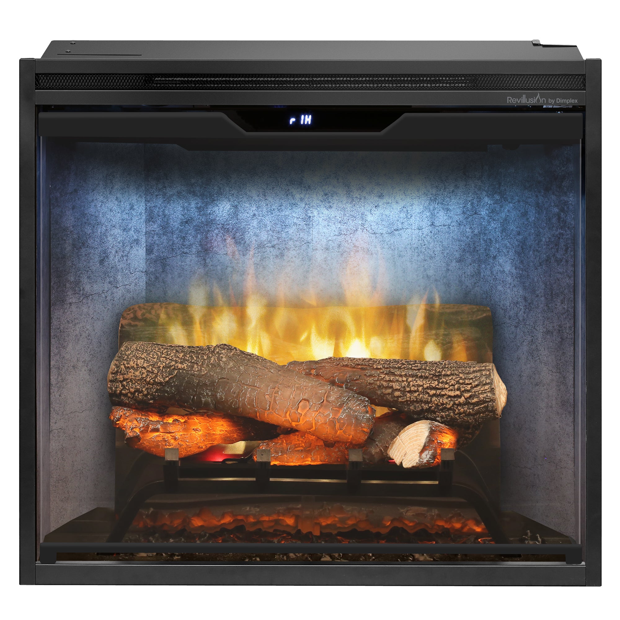 Dimplex - Revillusion 24" Built-In Electric Firebox with - Weathered Concrete Interior