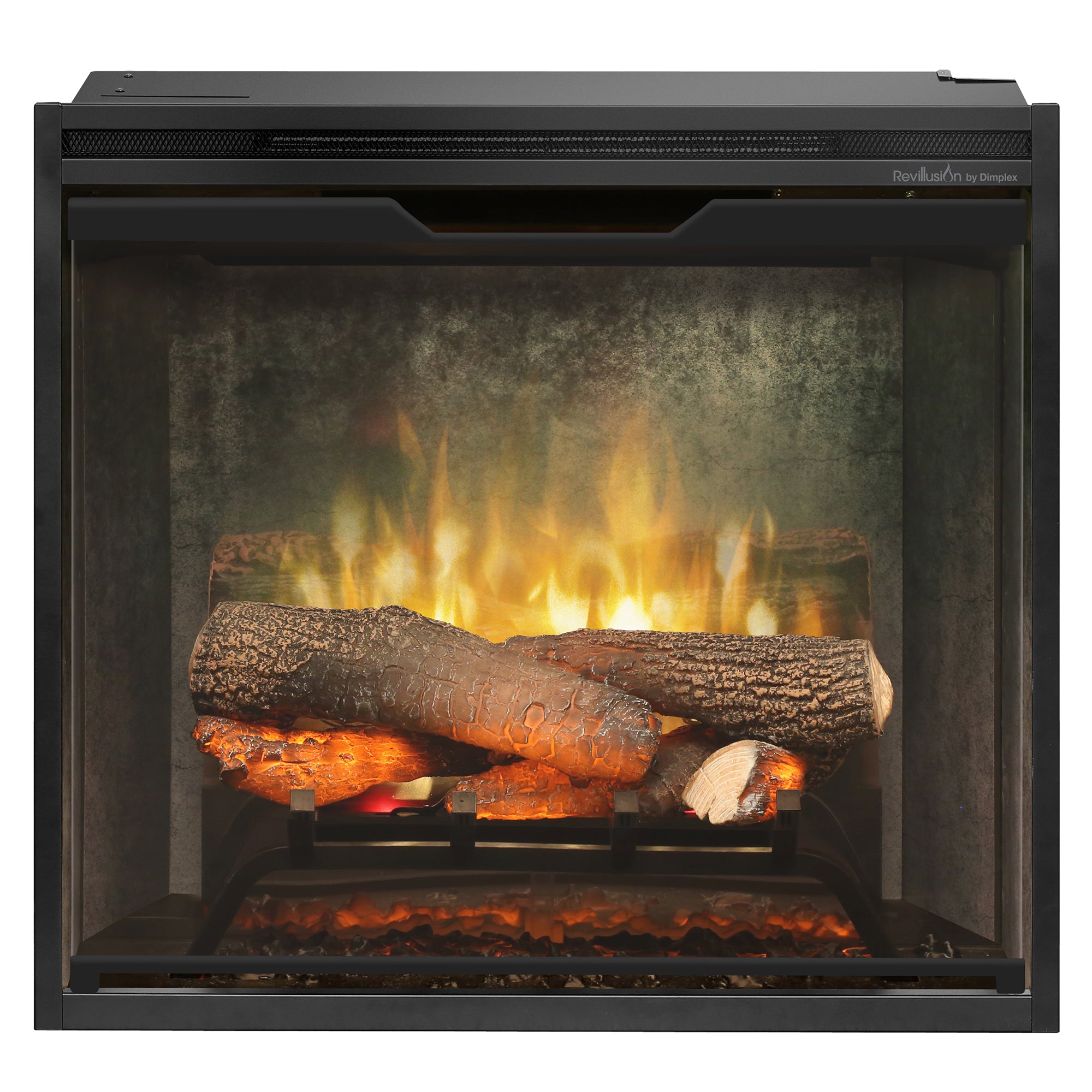 Dimplex - Revillusion 24" Built-In Electric Firebox with - Weathered Concrete Interior