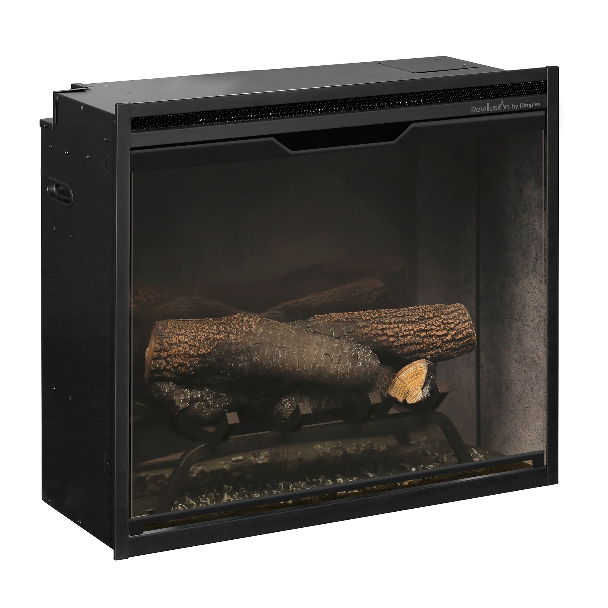 Dimplex - Revillusion 24" Built-In Electric Firebox with - Weathered Concrete Interior