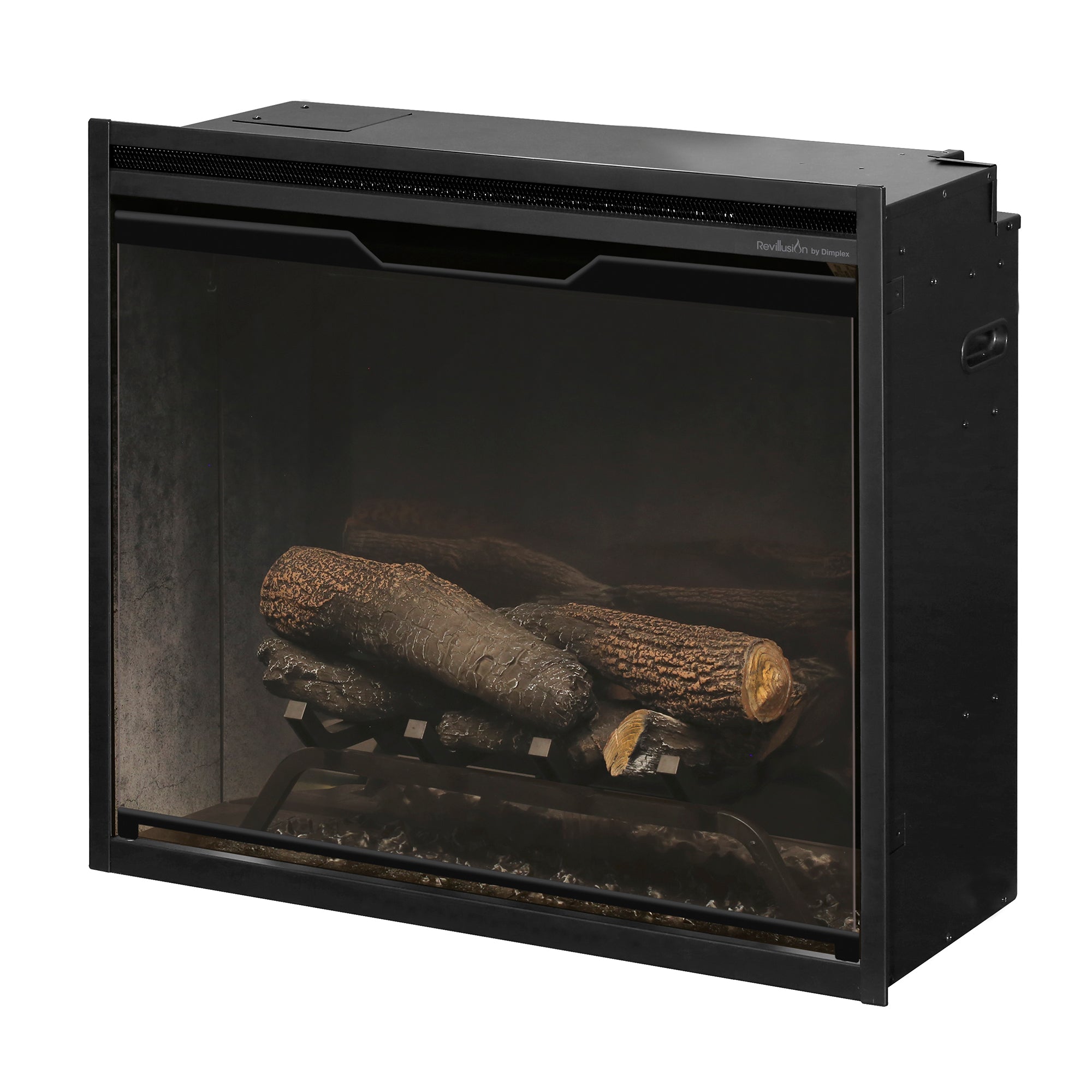Dimplex - Revillusion 24" Built-In Electric Firebox with - Weathered Concrete Interior