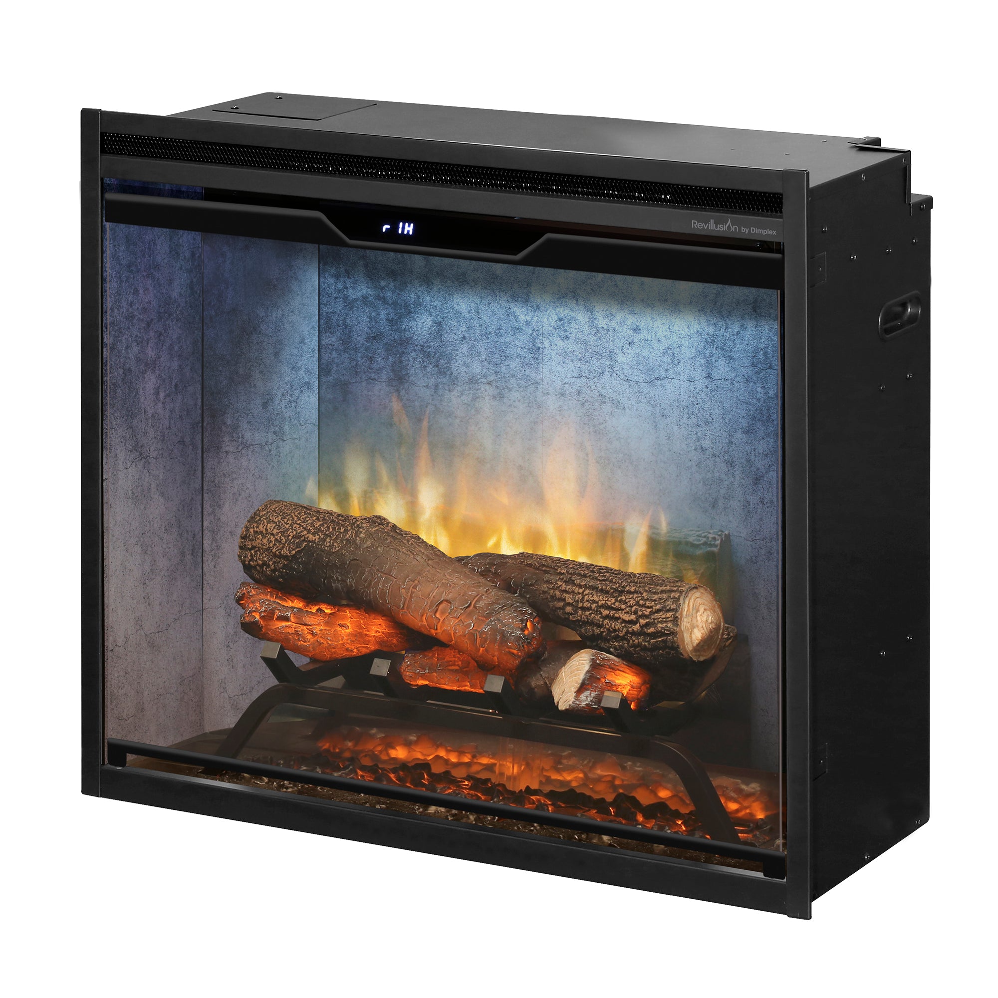 Dimplex - Revillusion 24" Built-In Electric Firebox with - Weathered Concrete Interior