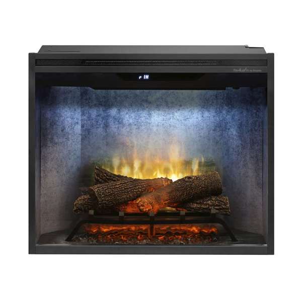 Dimplex - Revillusion 30" Built-In Electric Firebox with - Weathered Concrete Interior