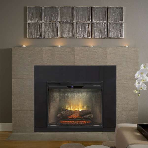 Dimplex - Revillusion 30" Built-In Electric Firebox with - Weathered Concrete Interior