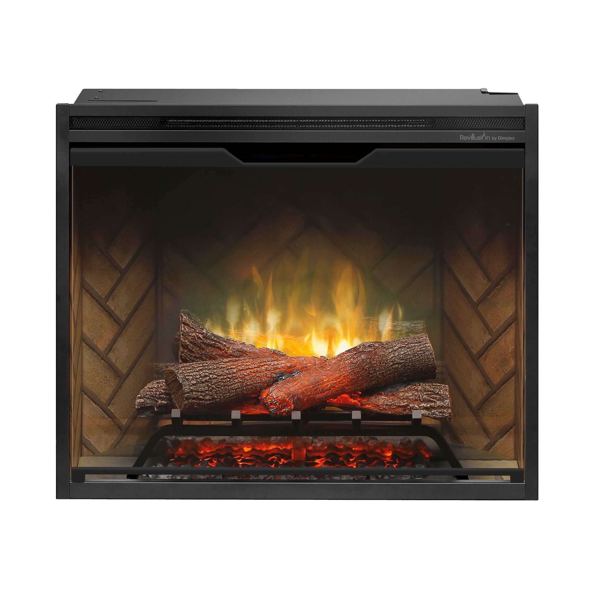 Dimplex - Revillusion 30" Built-In Electric Firebox - with Herringbone Brick Interior