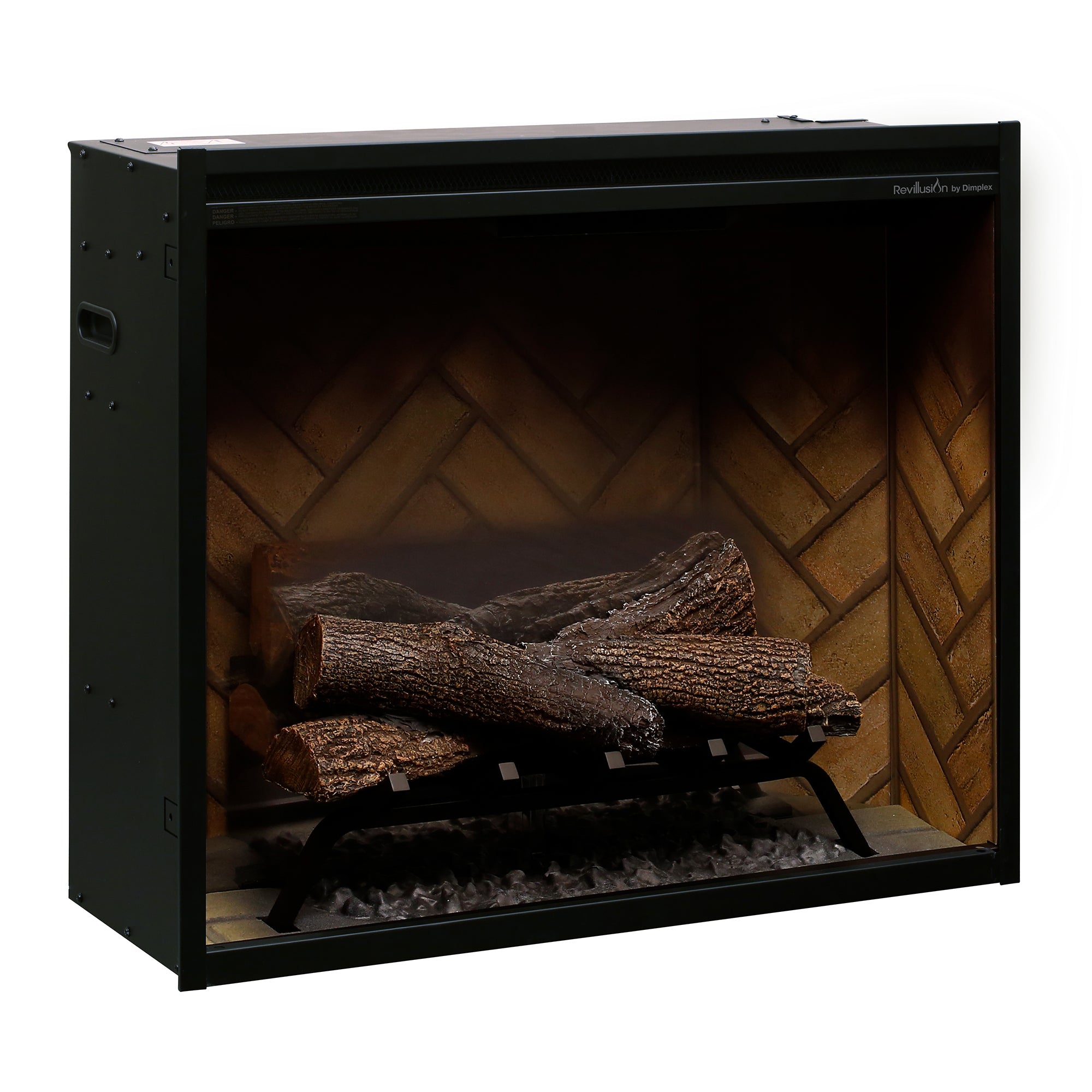 Dimplex - Revillusion 30" Built-In Electric Firebox - with Herringbone Brick Interior