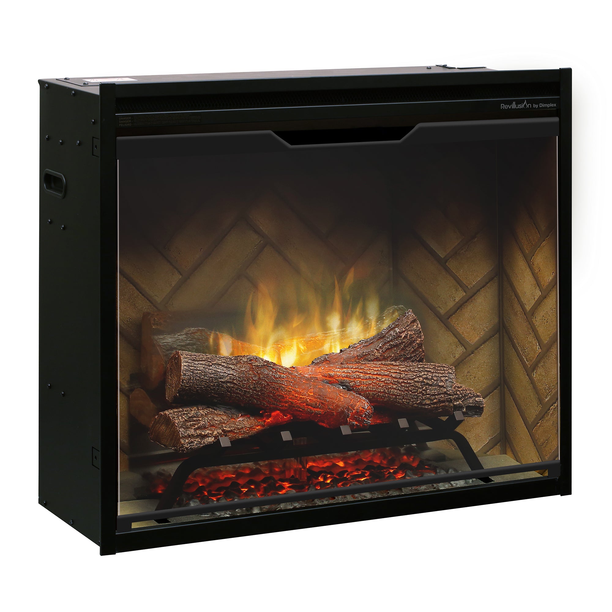 Dimplex - Revillusion 30" Built-In Electric Firebox - with Herringbone Brick Interior