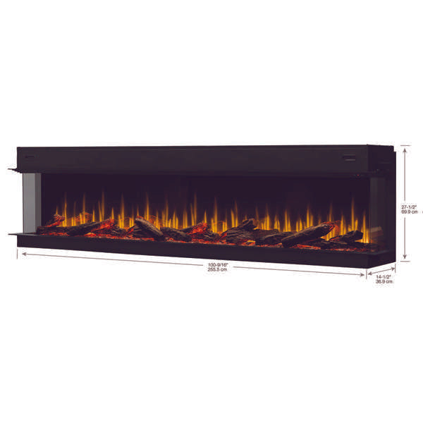 Dimplex - Ignite Ultra 100" Built-in Linear Electric Fireplace