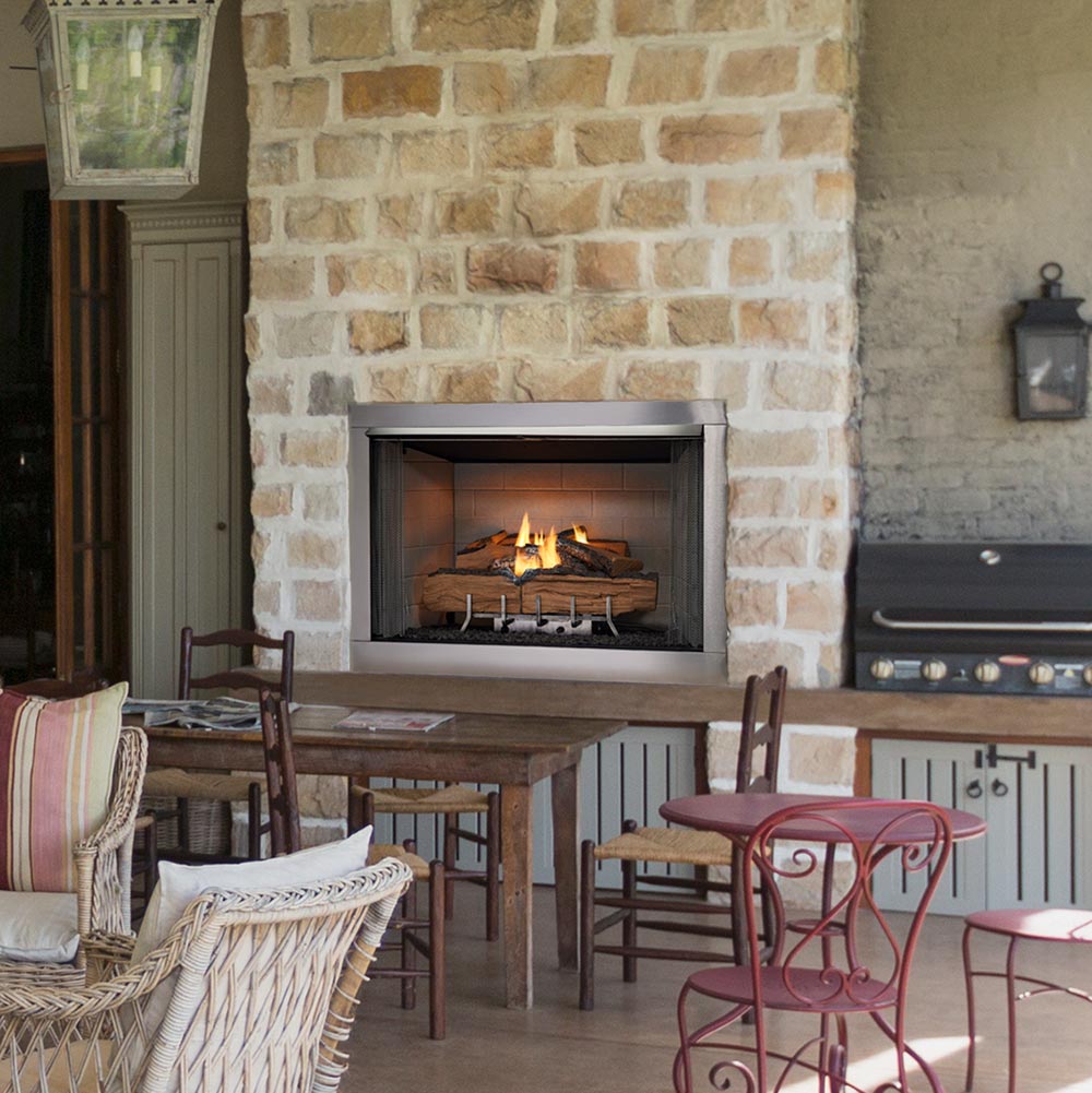 American Fyre Designs Outdoor Outdoor Lifestyles Vesper 42-Inch Outdoor Gas Fireplace