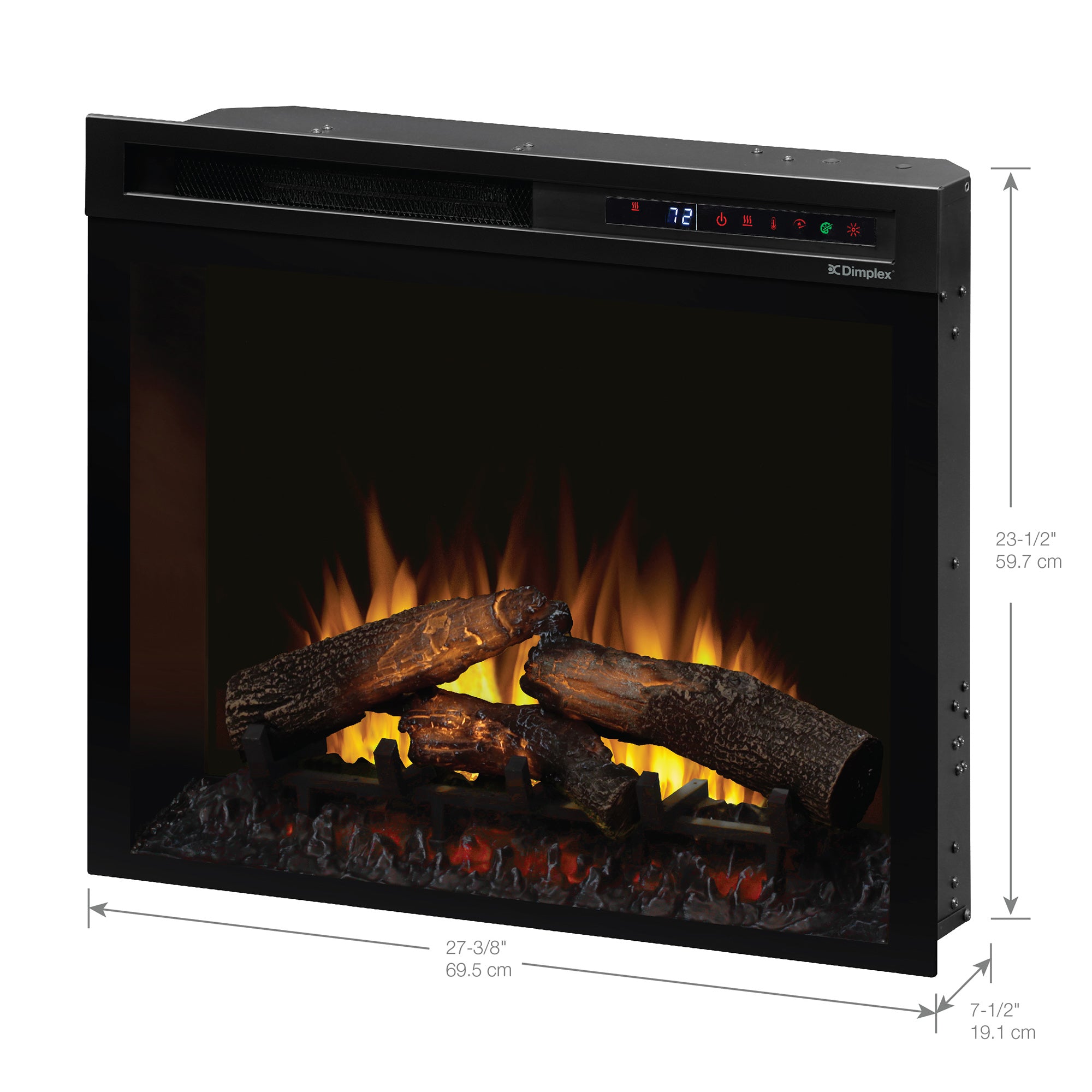 Dimplex - Nova 28" Plug-In Electric Firebox – With Logs