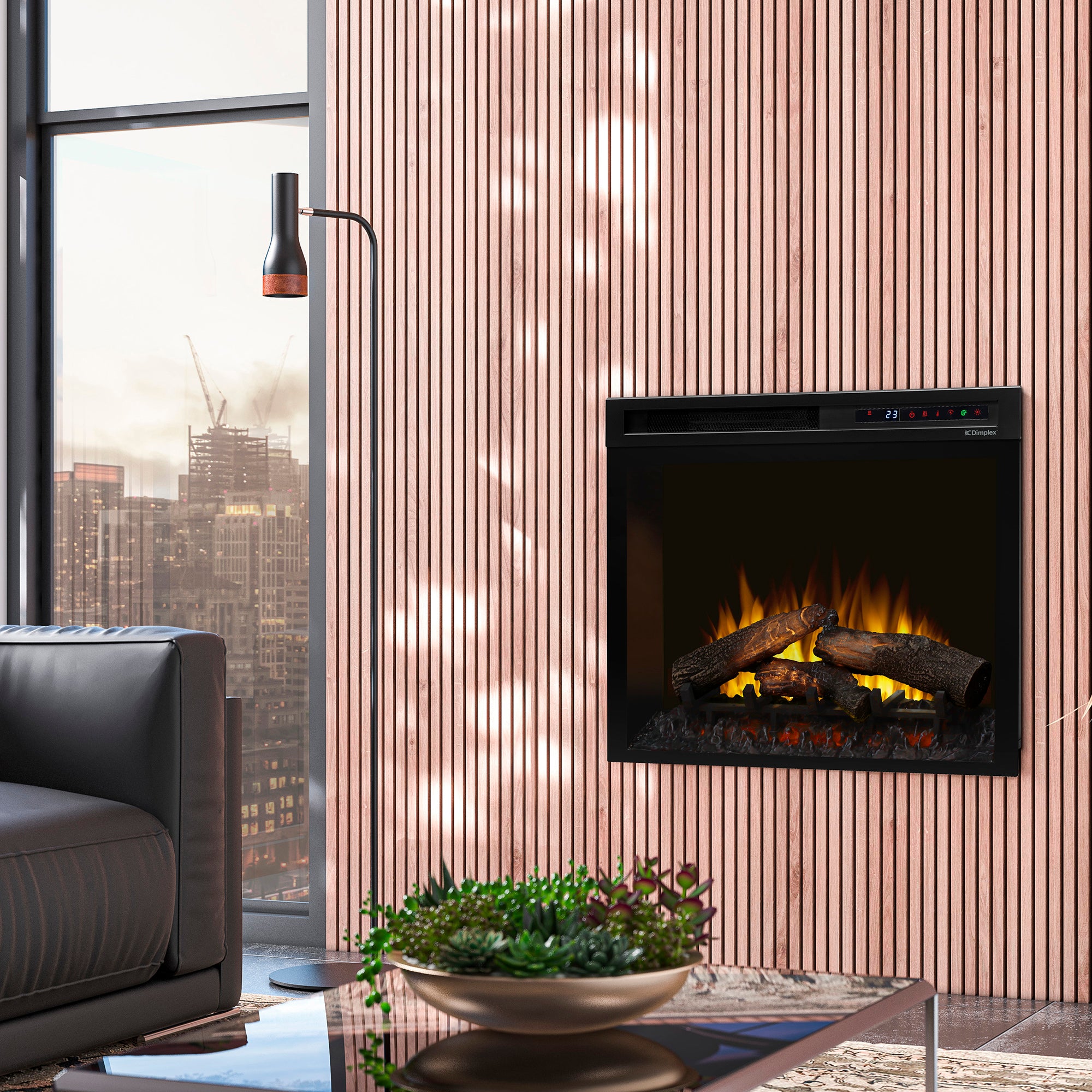 Dimplex - Nova 28" Plug-In Electric Firebox – With Logs