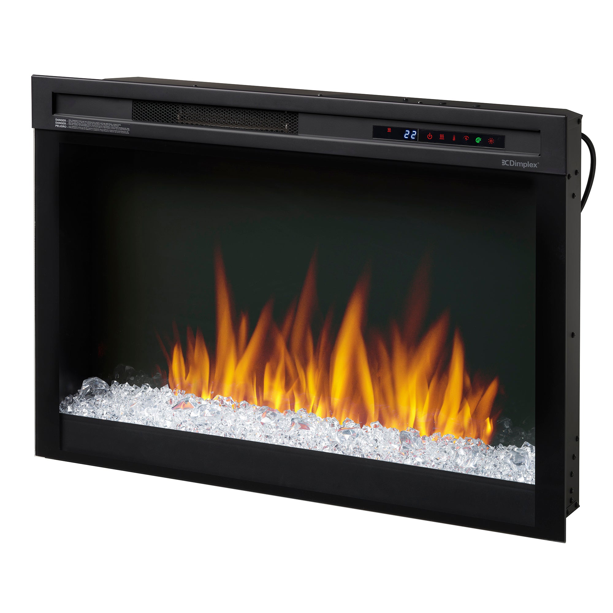 Dimplex - Nova 33" Plug-in Electric Firebox With Acrylic Crystals Ember Bed