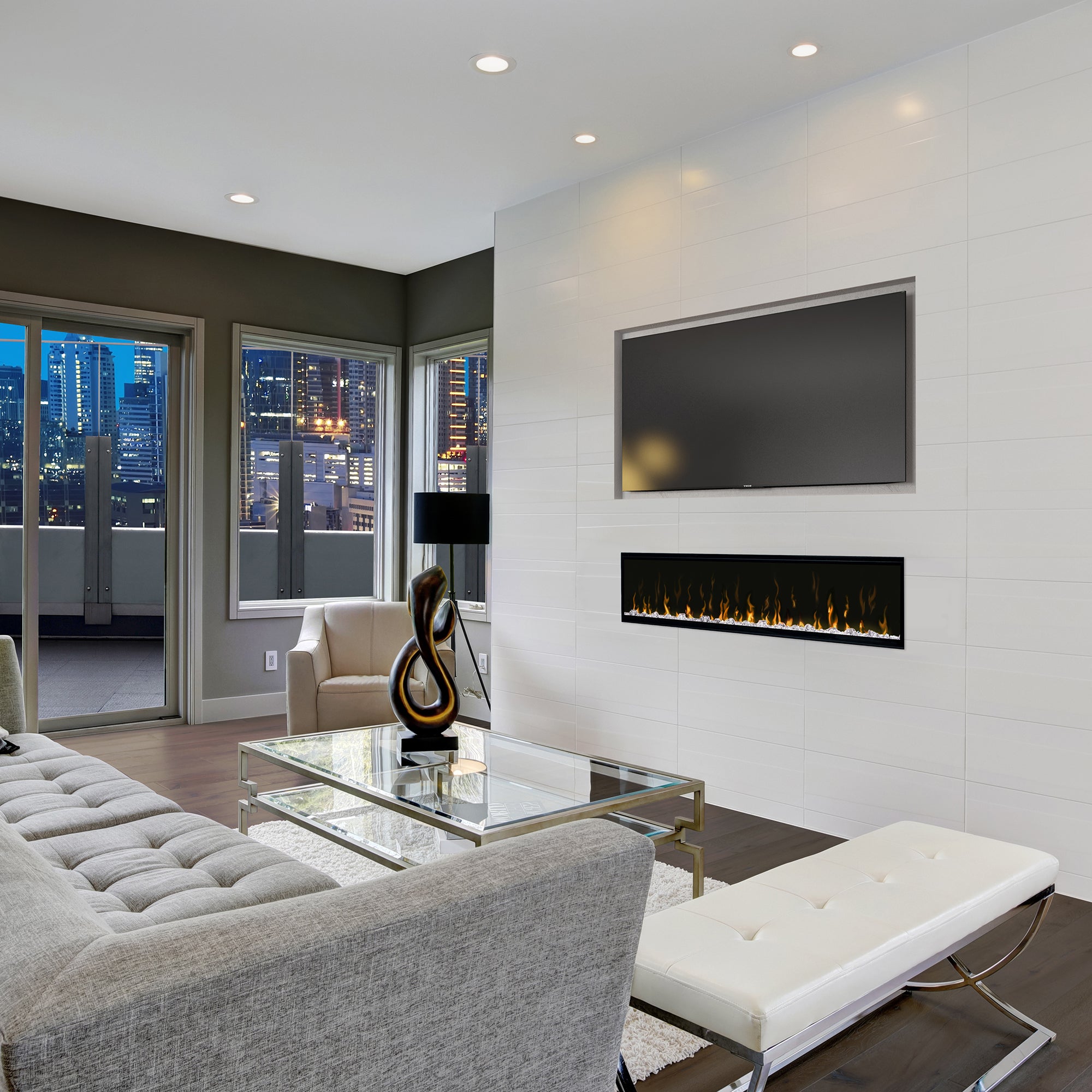 Dimplex - IgniteXL 74" Built-in Linear Electric Fireplace