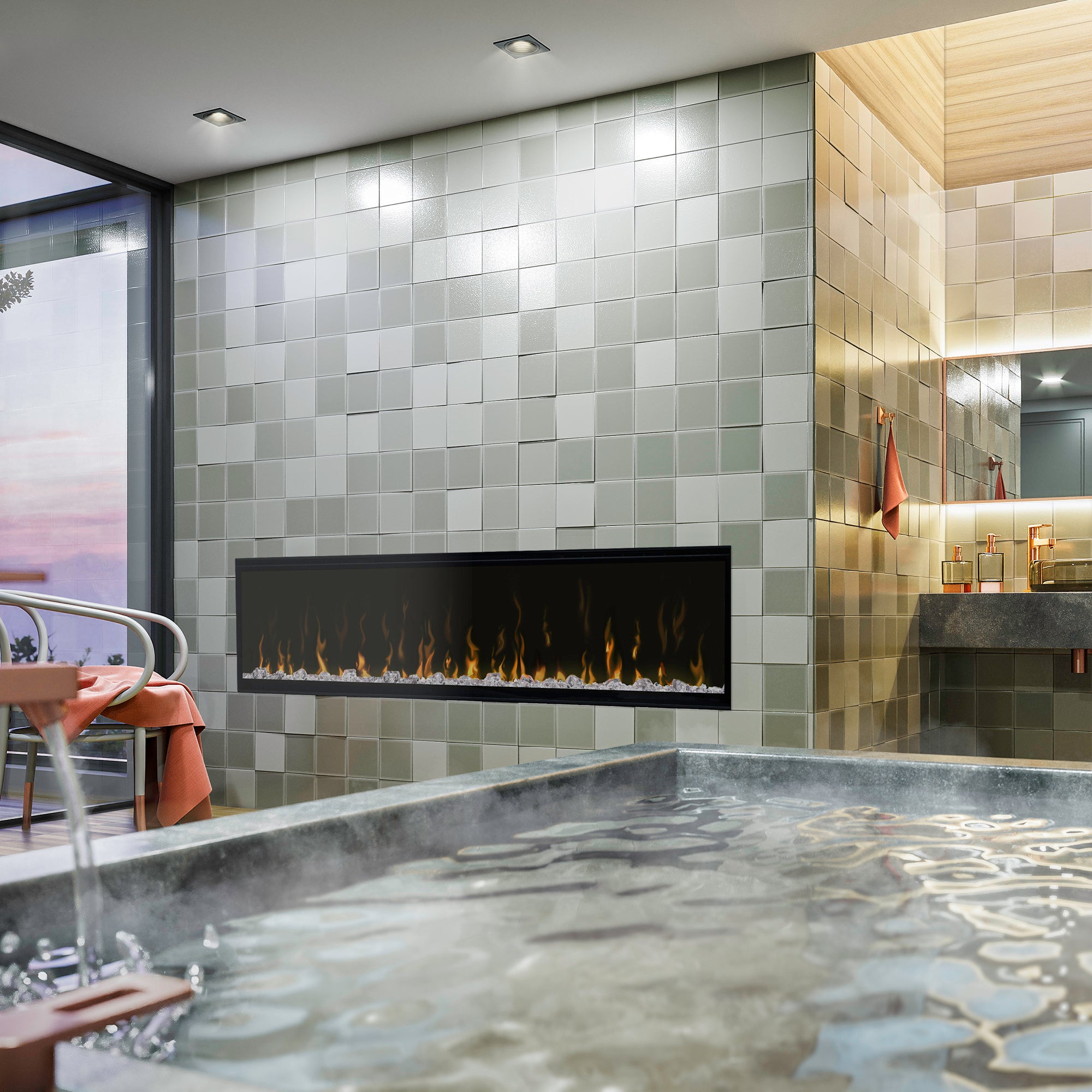 Dimplex - IgniteXL 74" Built-in Linear Electric Fireplace