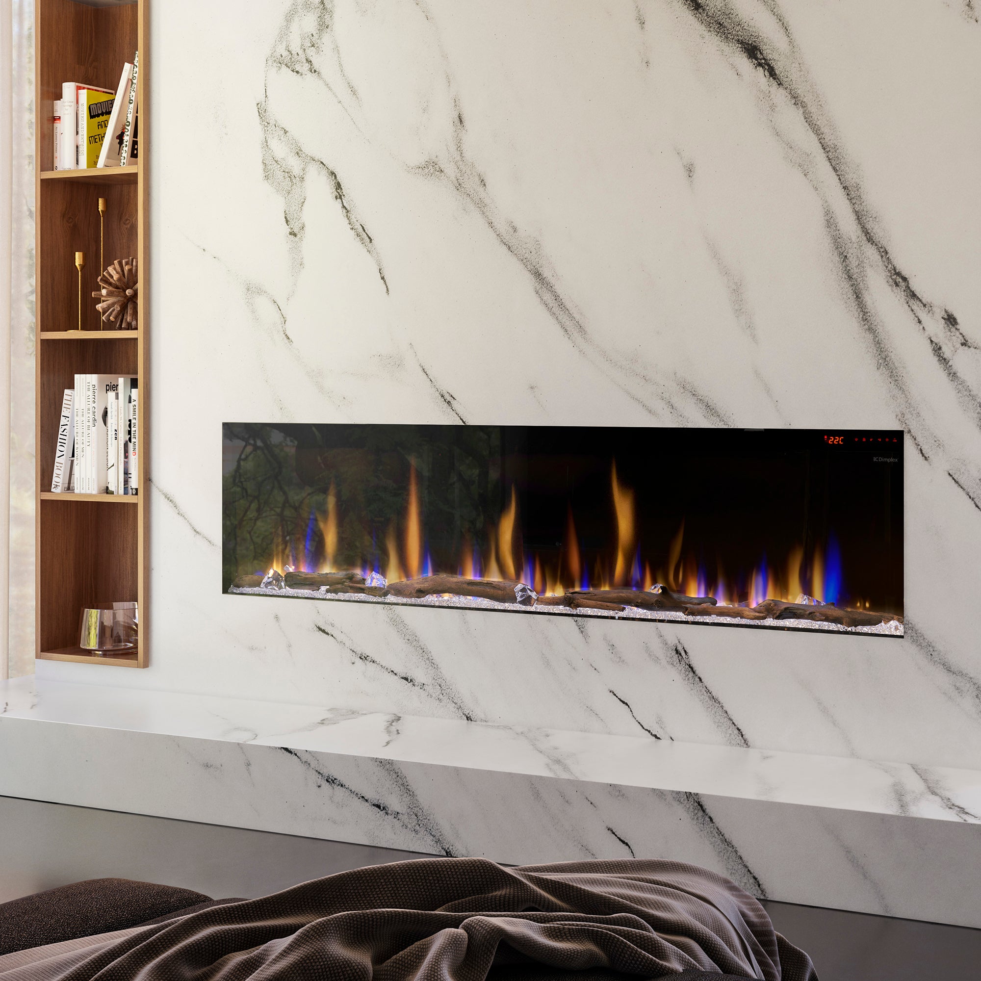 Dimplex - Ignite Bold 74" Built-in Linear Electric Fireplace