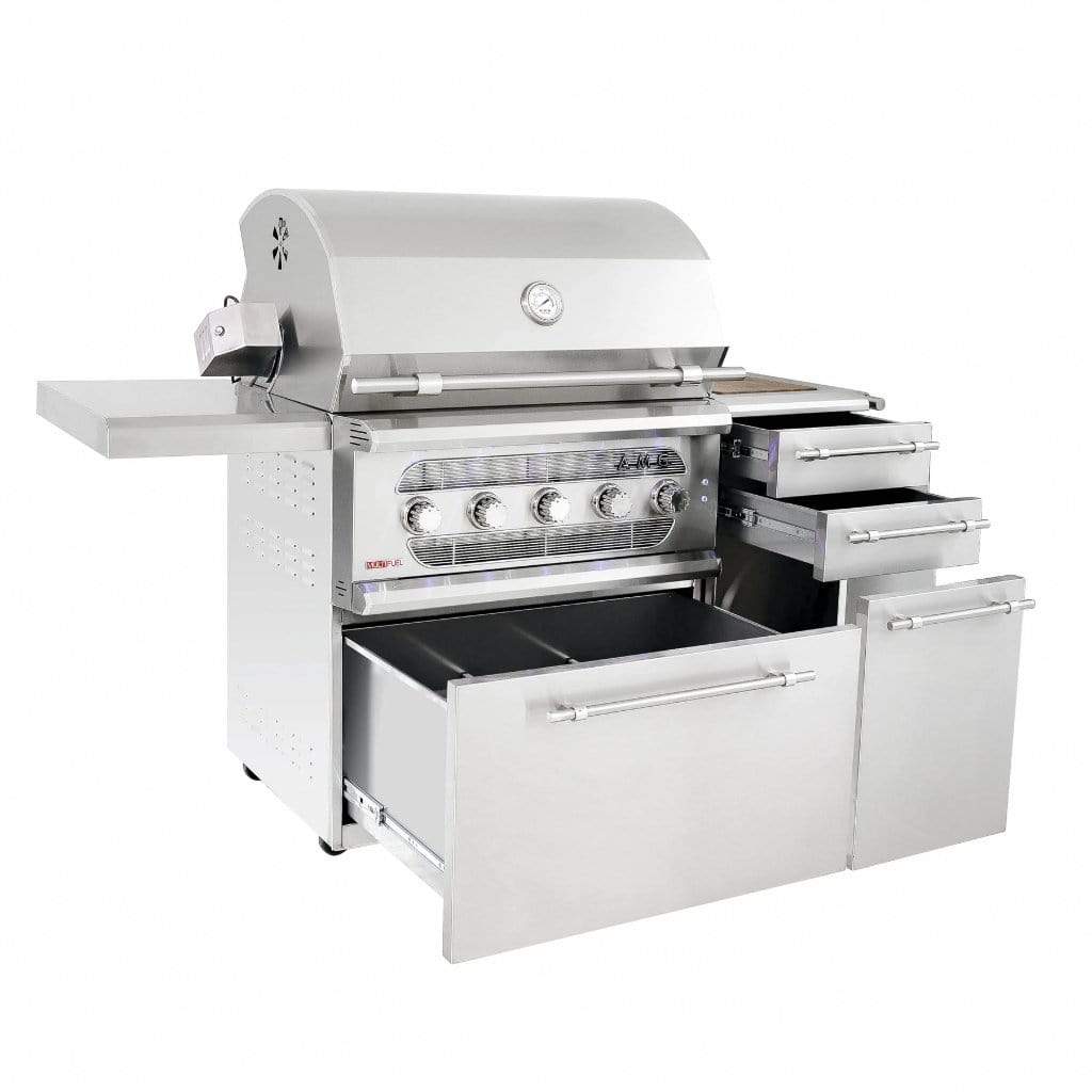 American Made Grills – Muscle 36" Hybrid Freestanding Gas Grill