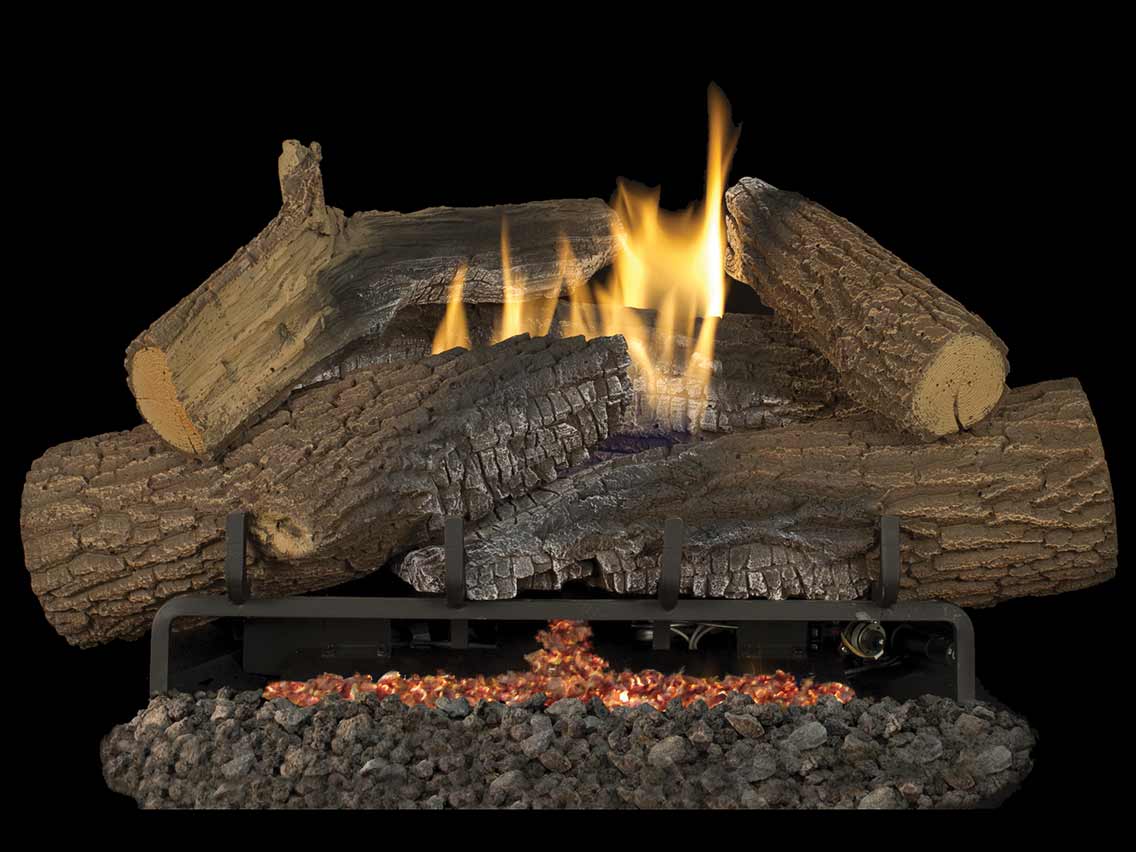 Astria - 24-inch TriFlame Millivolt Burner with Ember Bed