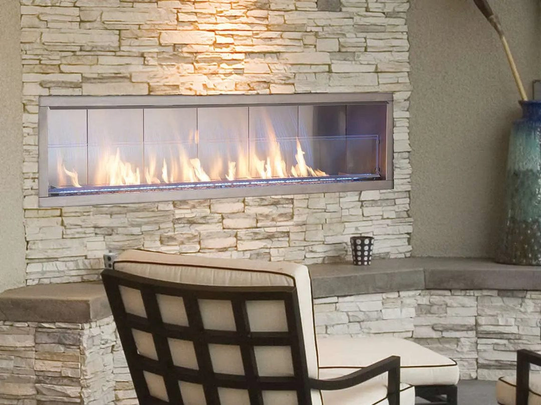 Astria - 48 inch Barcelona Lights Linear Outdoor Vent-Free Fireplace