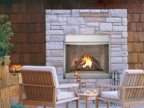 Astria - 36 inch Polaris Outdoor Traditional Vent-Free Gas Fireplace