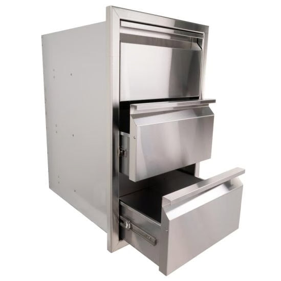 Buck Stove - Buck Grill 16-Inch 304SS Triple Access Drawer