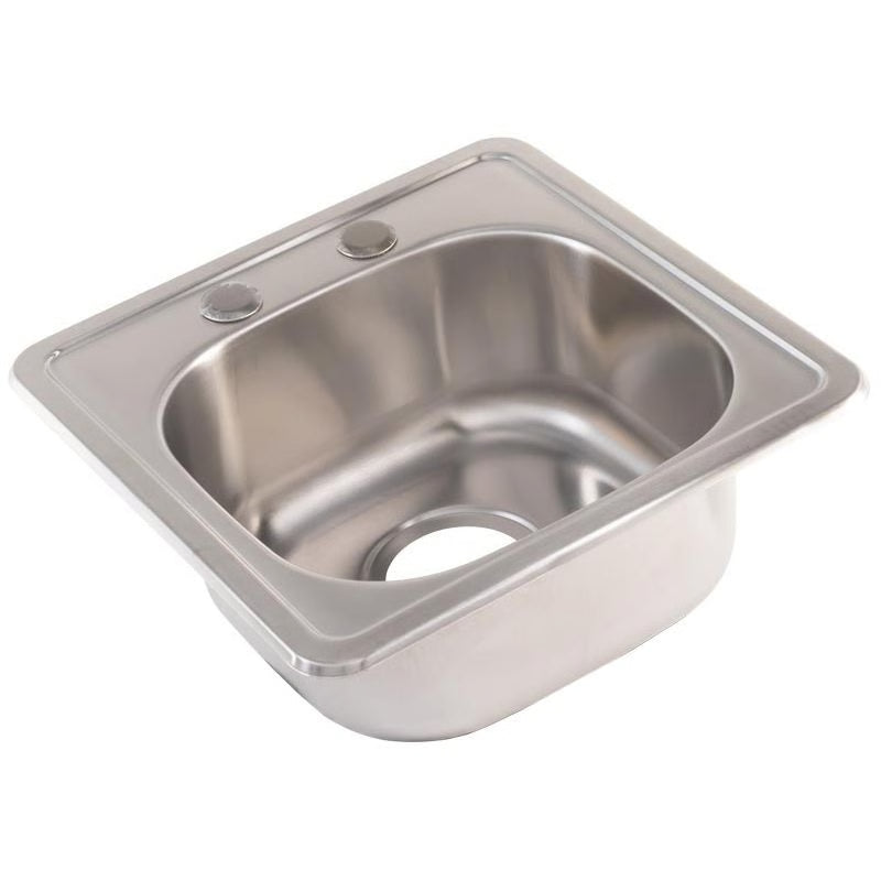 Buck Stove - Buck Grill 15-Inch x 15-Inch 304SS Drop In Sink with Hot/Cold Faucet