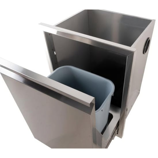 Buck Stove - Buck Grill 20-Inch 304SS Roll-Out Trash Bin / Propane Tank Drawer