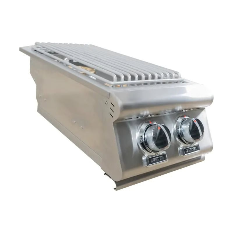 Buck Stove - Buck Grill Double Side Burner Built-In 24K BTU 304SS W/Lid