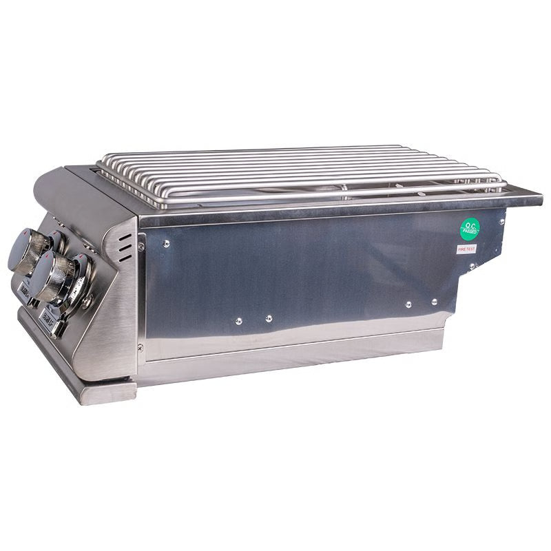 Buck Stove - Buck Grill Double Side Burner Built-In 24K BTU 304SS W/Lid