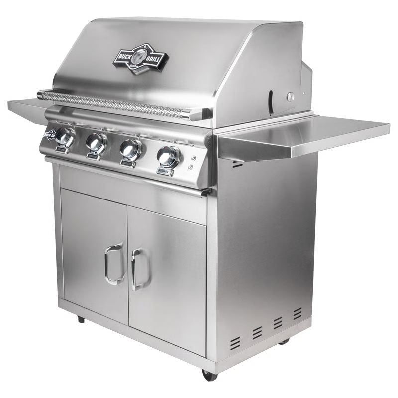 Buck Stove - Buck Grill 32-Inch 4-Burner Built-In Gas Grill 304SS W/Lights