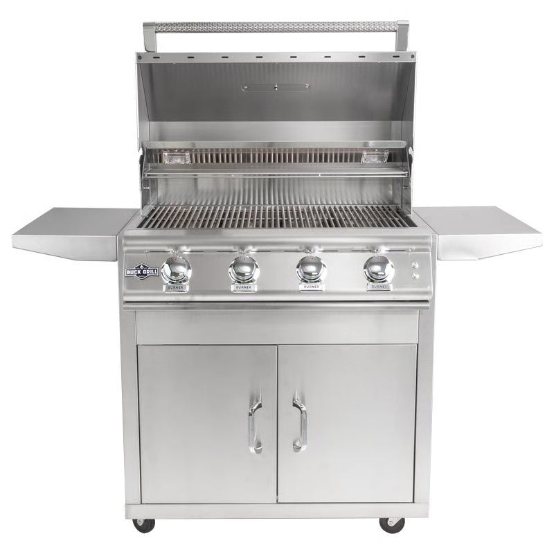 Buck Stove - Buck Grill 32-Inch 4-Burner Built-In Gas Grill 304SS W/Lights