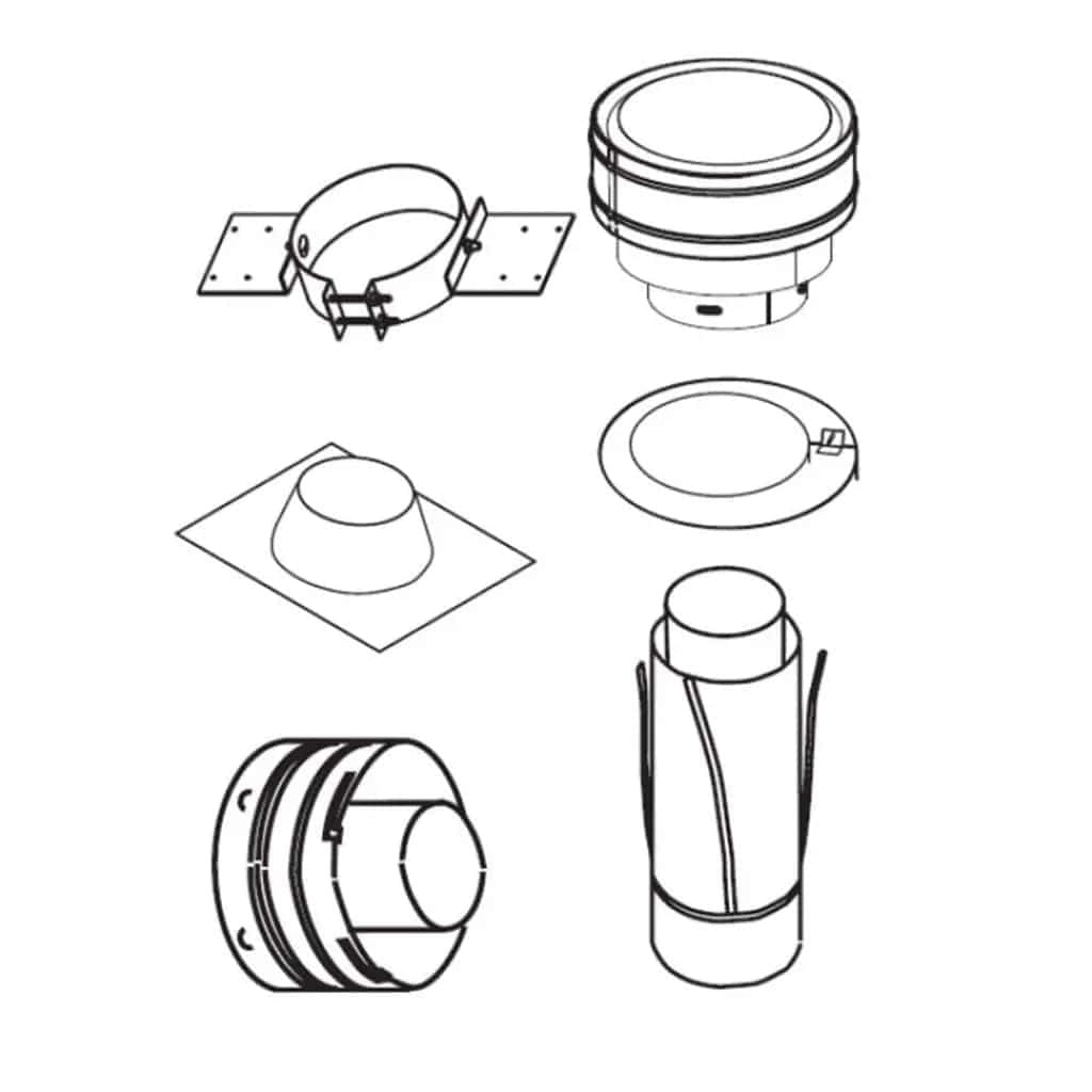 Astria - Flat to 6/12 Vertical Termination for Flex Vent