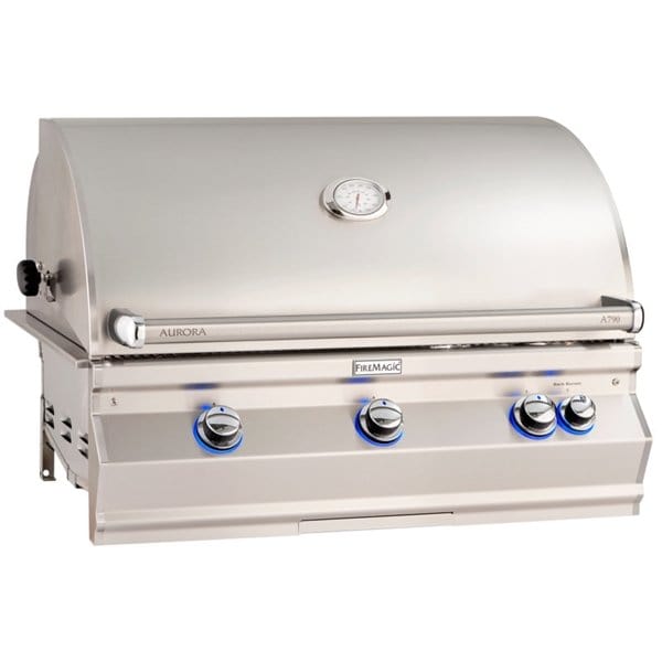 Fire Magic - Aurora 36" Built-In Gas Grill with Backburner & Rotisserie Kit