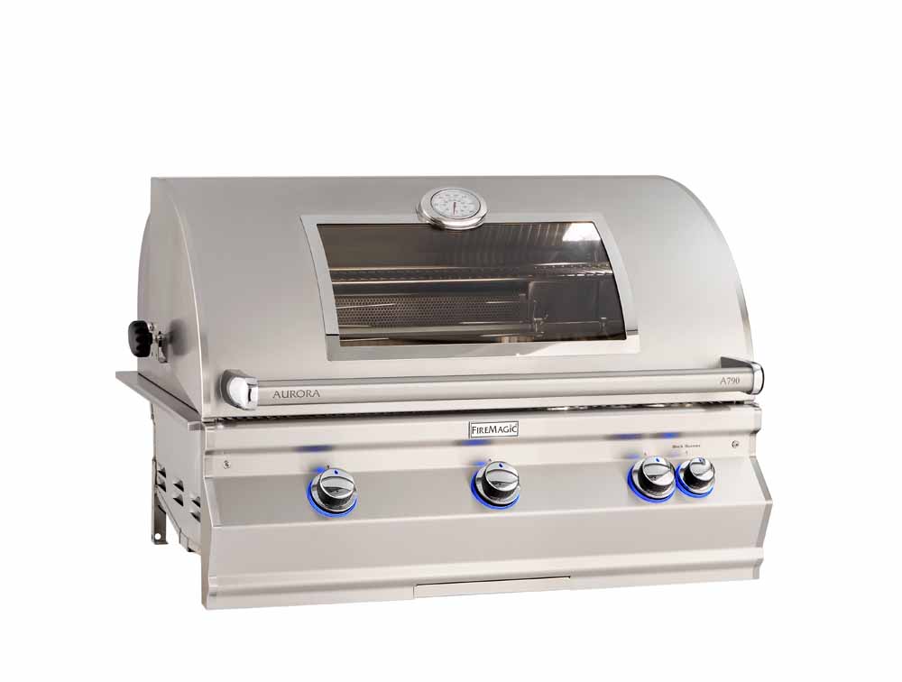 Fire Magic - Aurora 36" Built-In Gas Grill with Analog Thermometer A790i