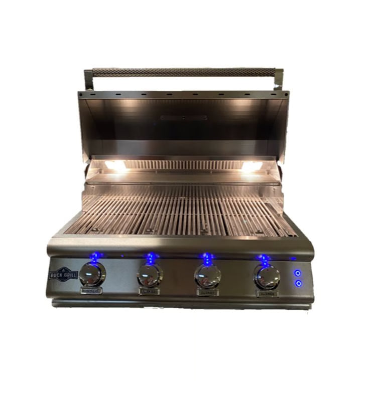 Buck Stove - Buck Grill 32-Inch 4-Burner Built-In Gas Grill 304SS W/Lights